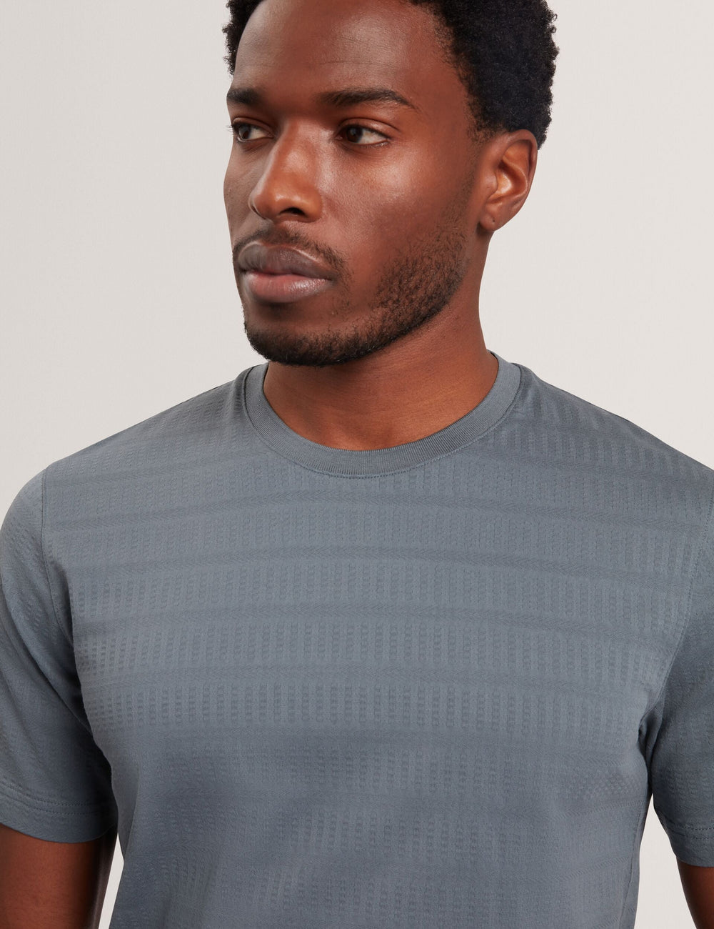 Sale|Men XADIEL - Short Sleeve Mixed Texture Stripe T-Shirt - Ted Baker