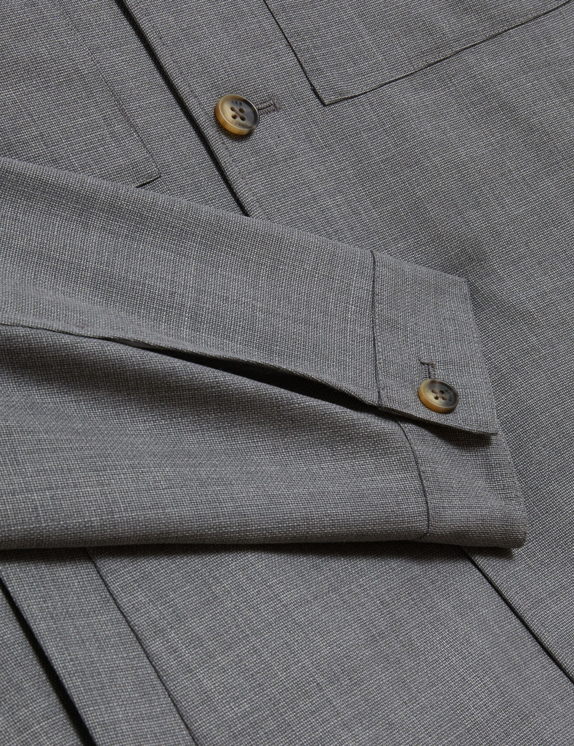 Men SELWYNJ - Grey Lightweight Wool Blend Shirt Jacket - Ted Baker