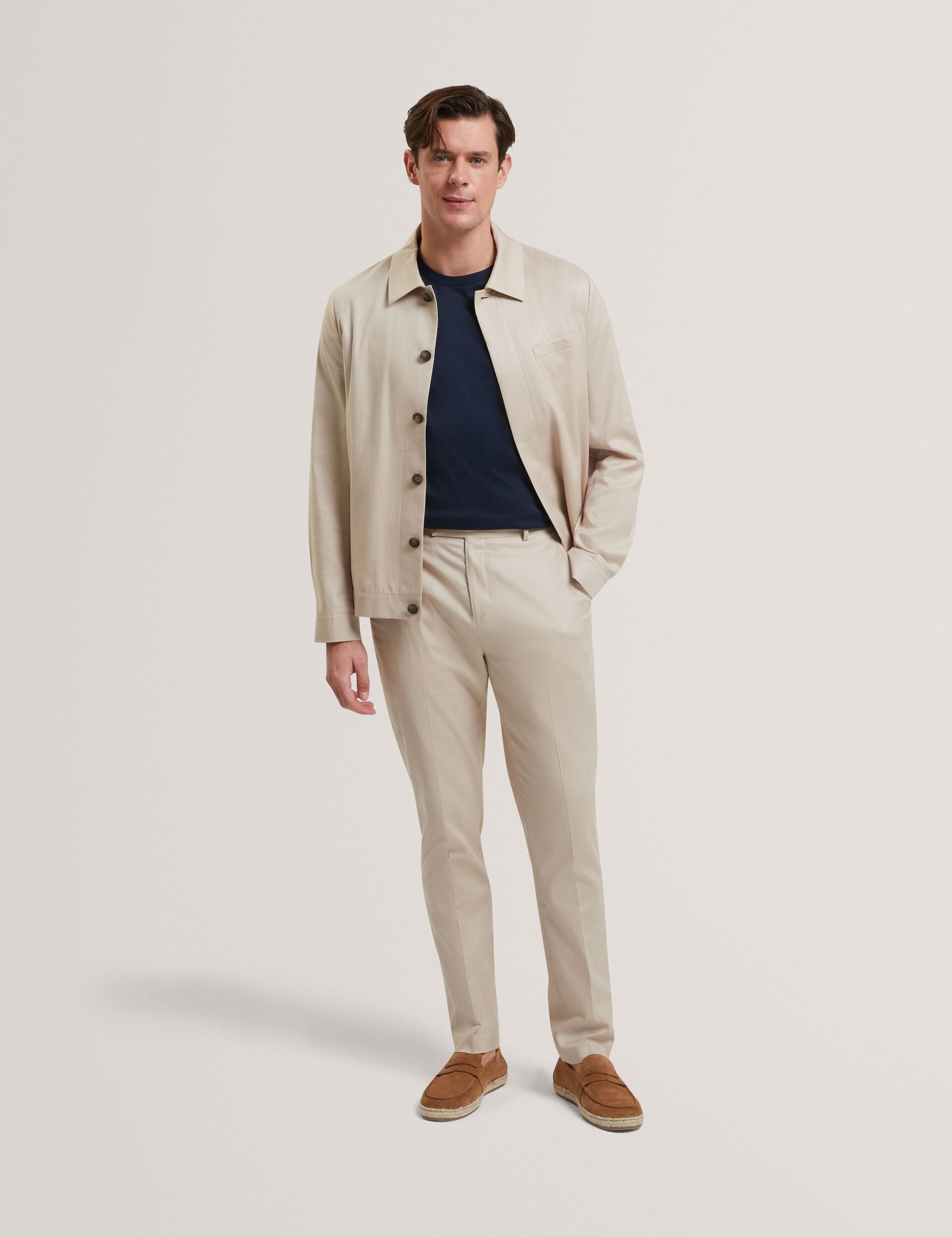 Men RUBINOJ - Smart Woven Cotton Harrington Jacket - Ted Baker