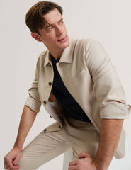 Men RUBINOJ - Smart Woven Cotton Harrington Jacket - Ted Baker