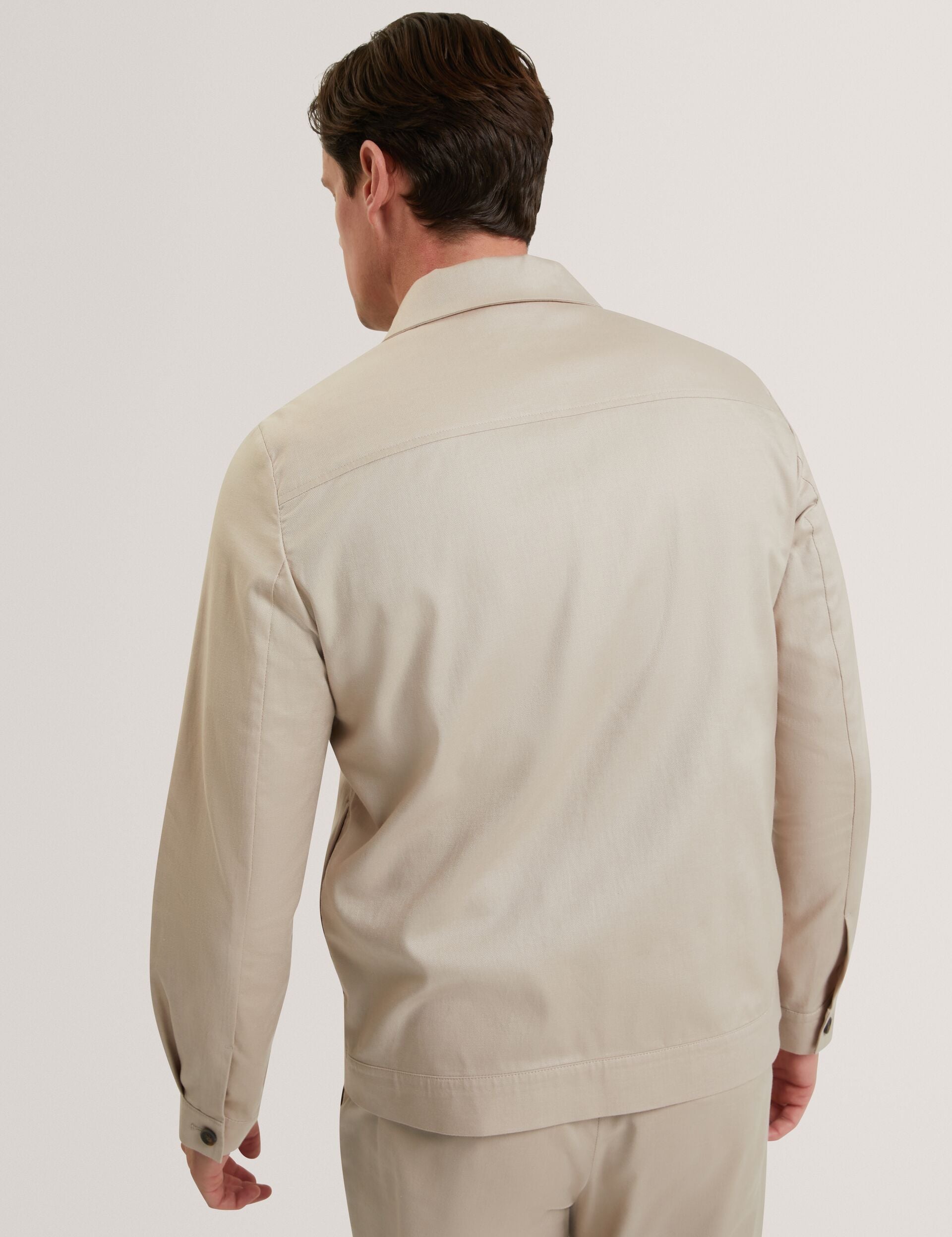 Men RUBINOJ - Smart Woven Cotton Harrington Jacket - Ted Baker