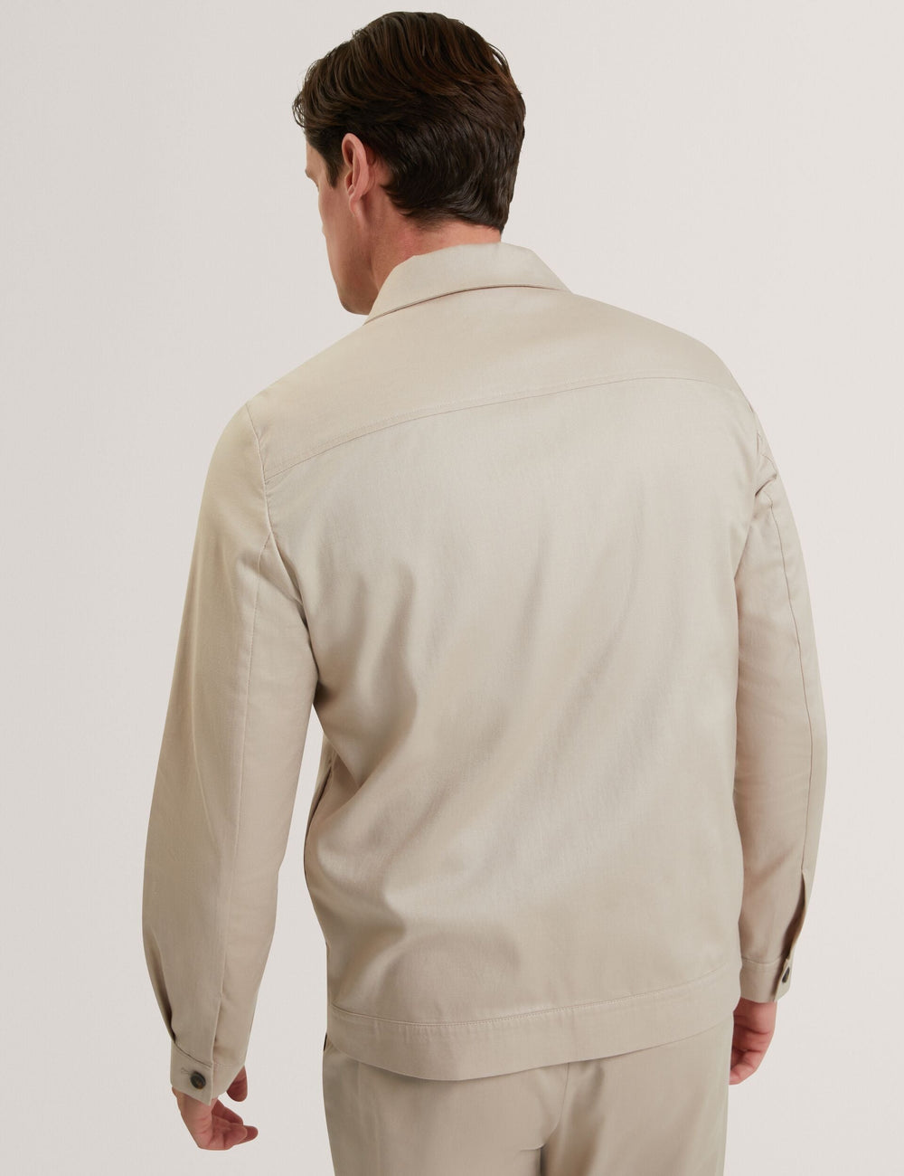 Men RUBINOJ - Smart Woven Cotton Harrington Jacket - Ted Baker