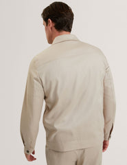 Men RUBINOJ - Smart Woven Cotton Harrington Jacket - Ted Baker