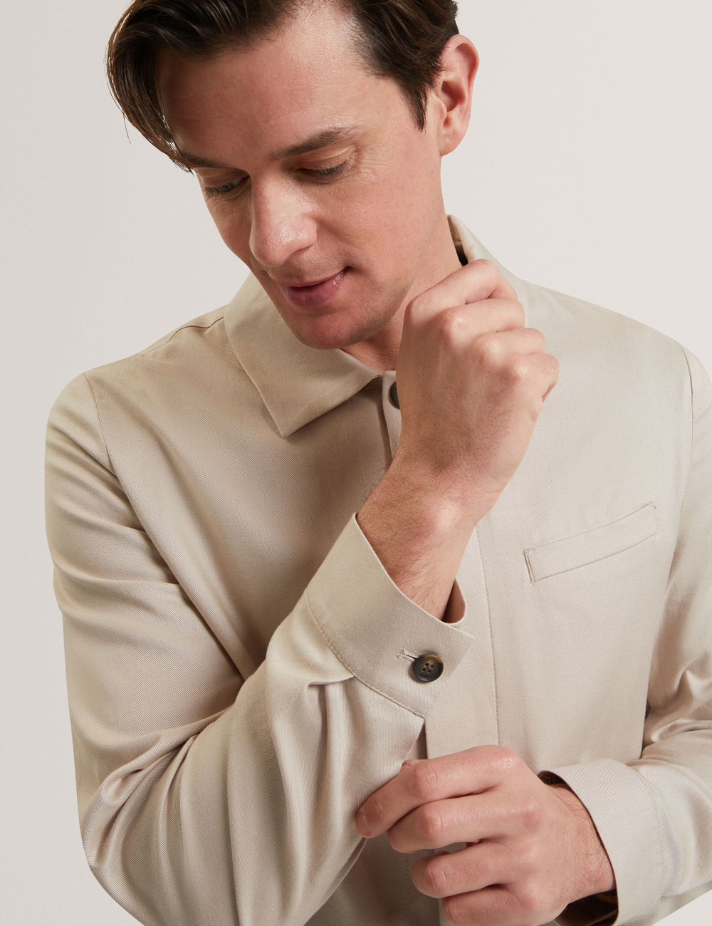 Men RUBINOJ - Smart Woven Cotton Harrington Jacket - Ted Baker