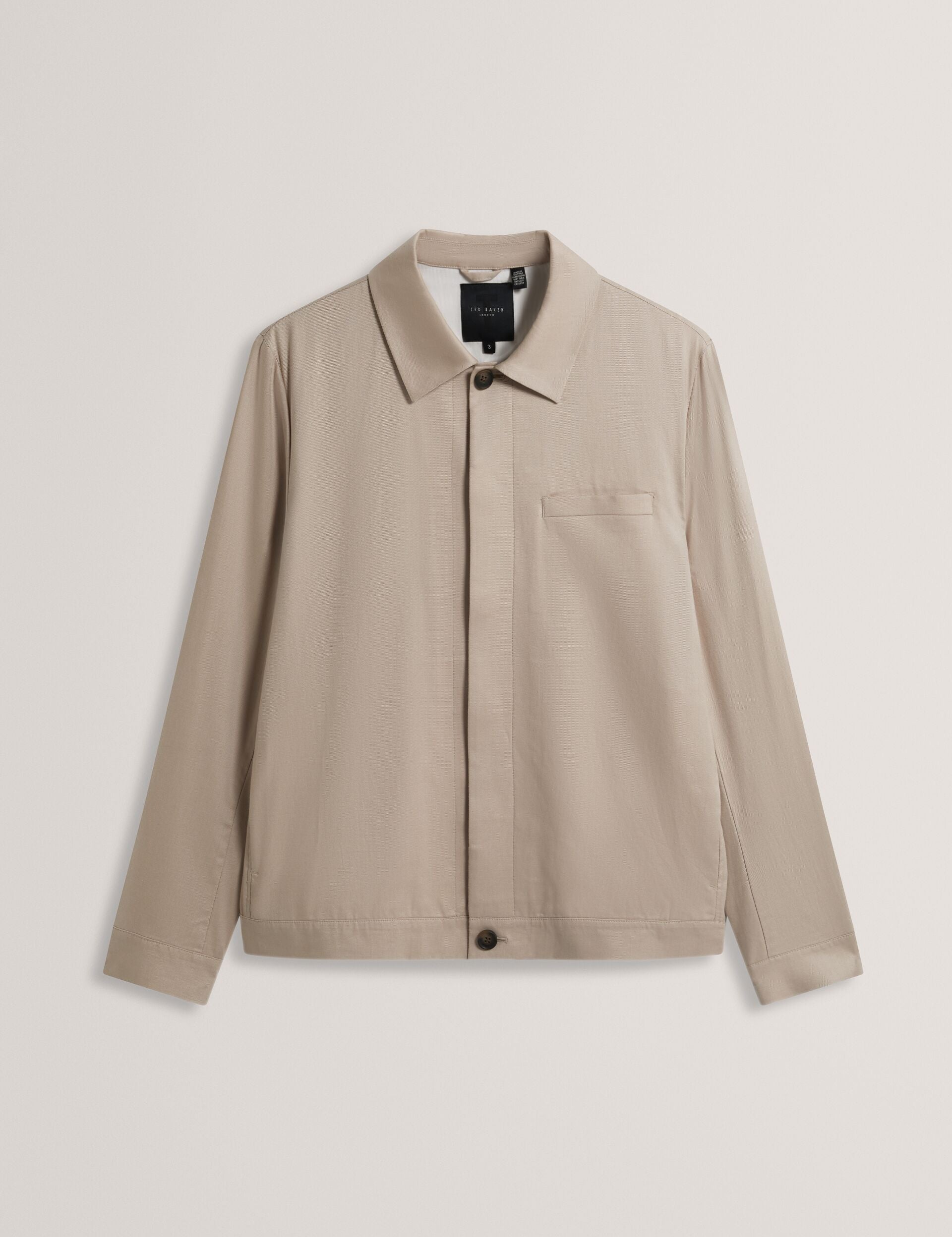 Men RUBINOJ - Smart Woven Cotton Harrington Jacket - Ted Baker