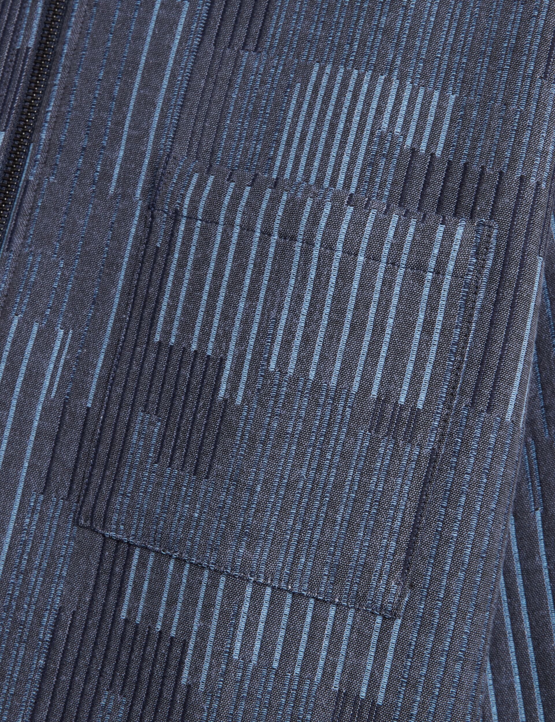 Men IWOJAN Mixed Weave Stripe Zip-Through Overshirt - Ted Baker