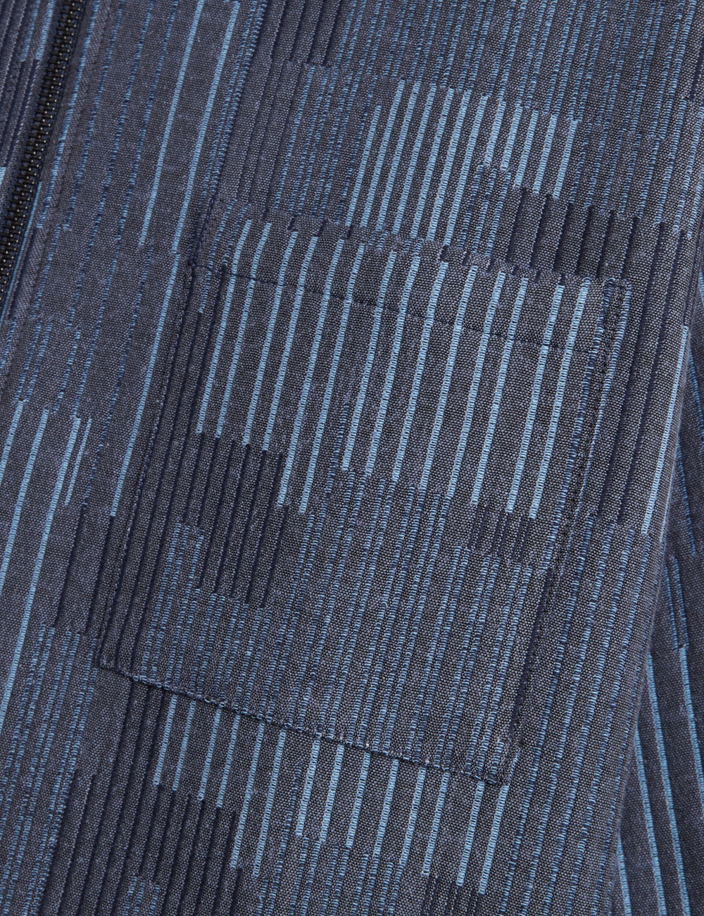 Men IWOJAN Mixed Weave Stripe Zip-Through Overshirt - Ted Baker