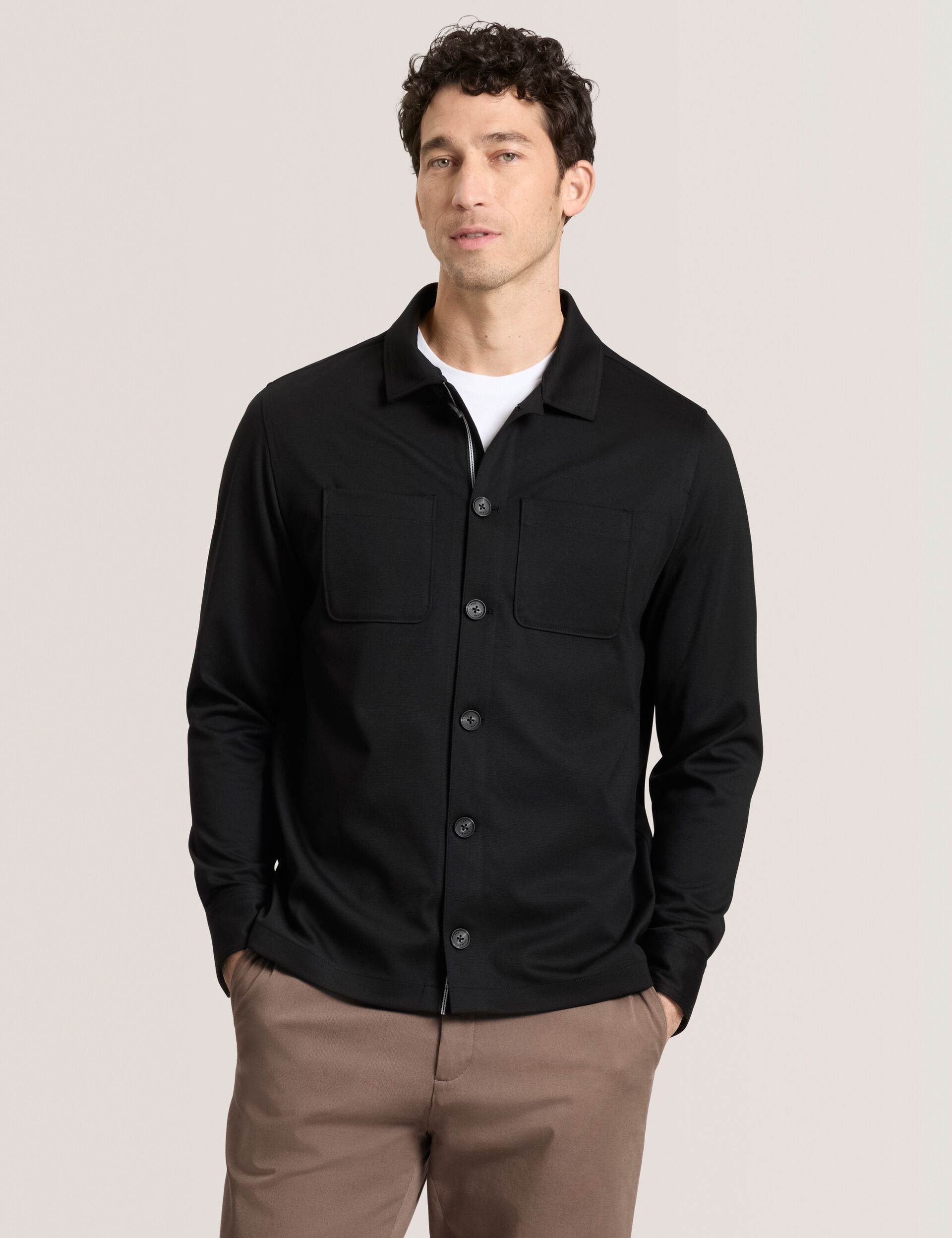 Men BUTTON FRONT SHACKET Woven Button Through Shirt Jacket - Ted Baker