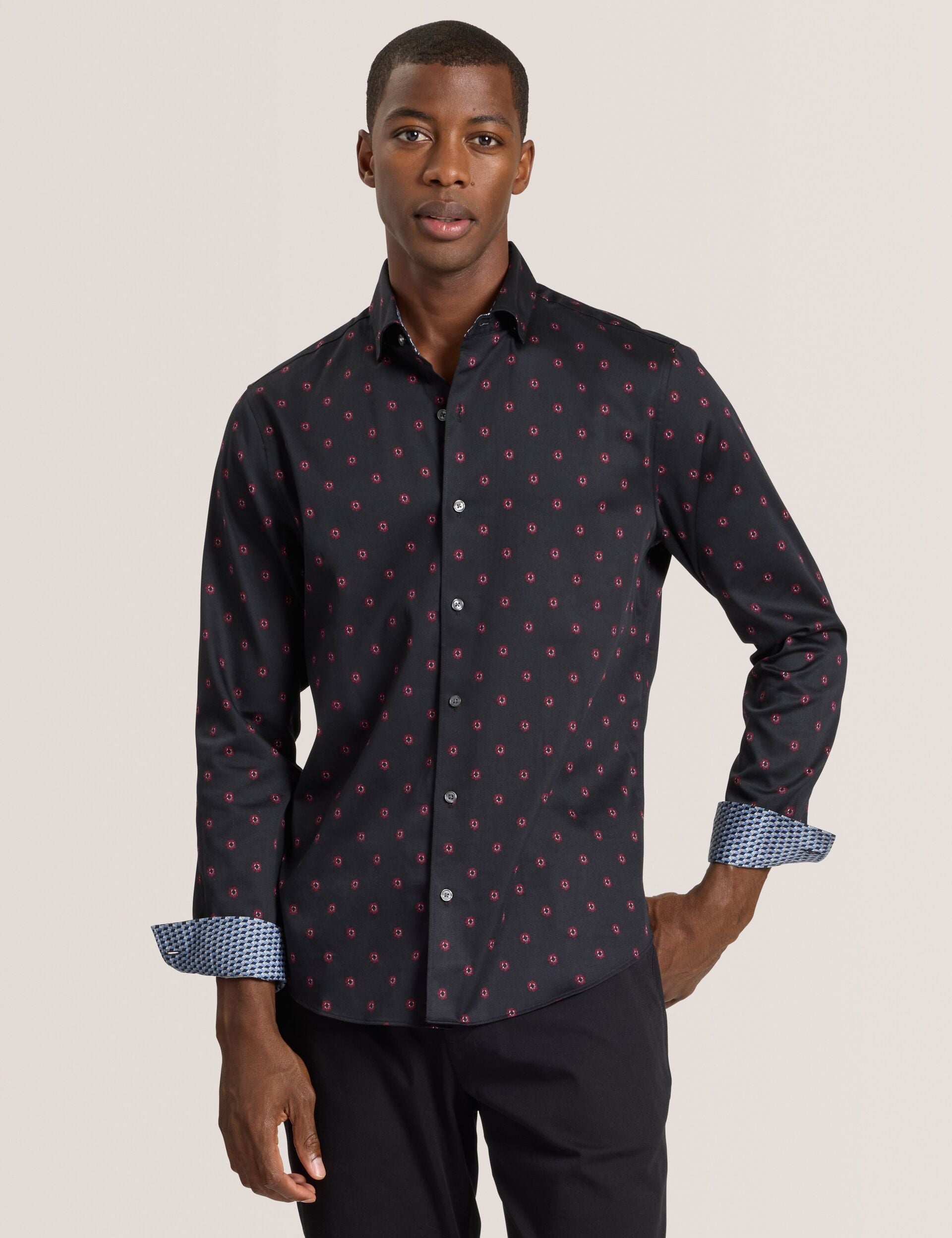 Men SOREN - Long Sleeve Daisy Print Shirt - Ted Baker