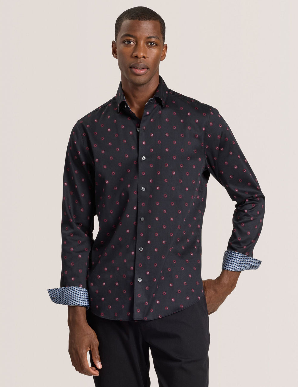 Men SOREN - Long Sleeve Daisy Print Shirt - Ted Baker