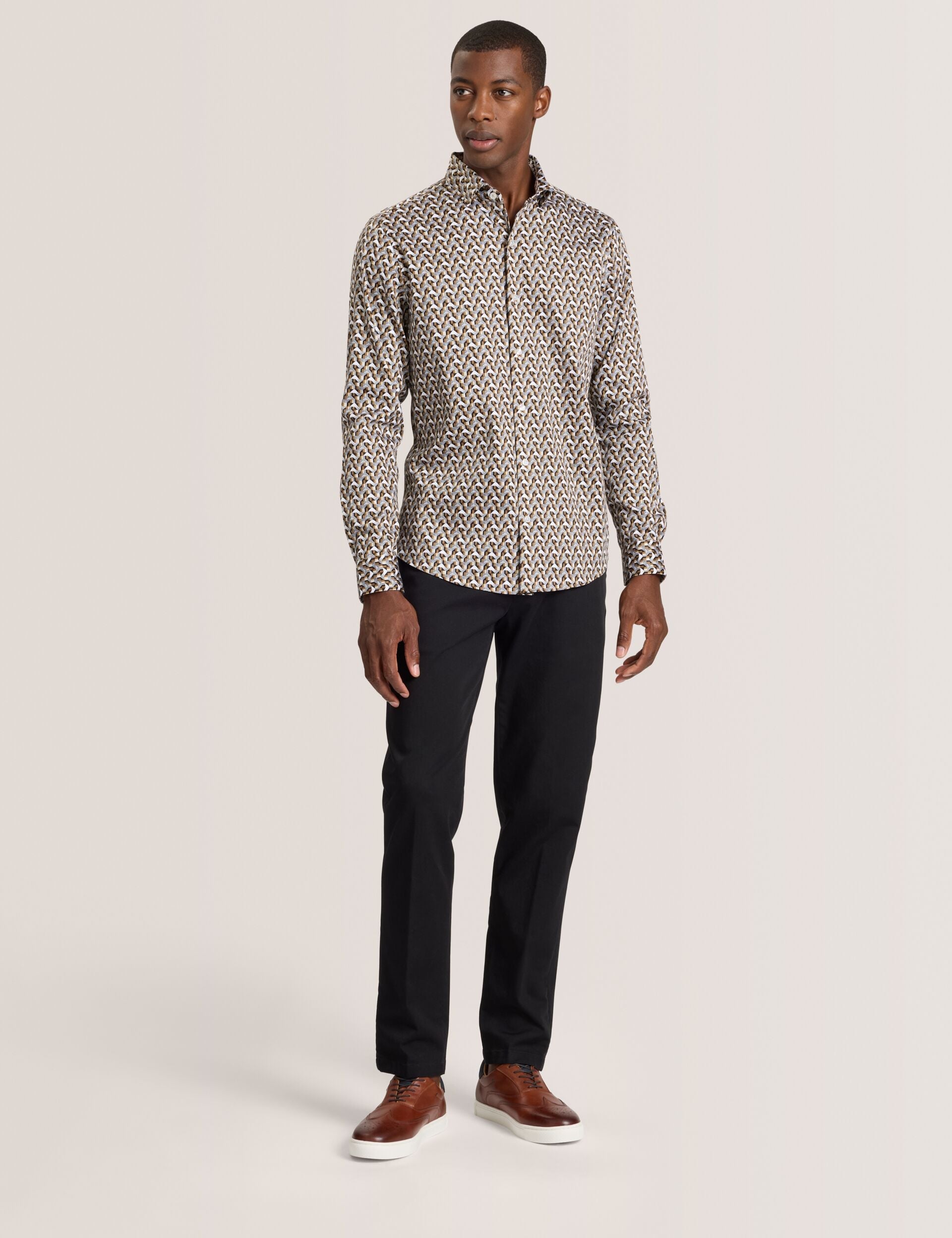 Men SOREN - Long Sleeve Archie Print Shirt - Ted Baker