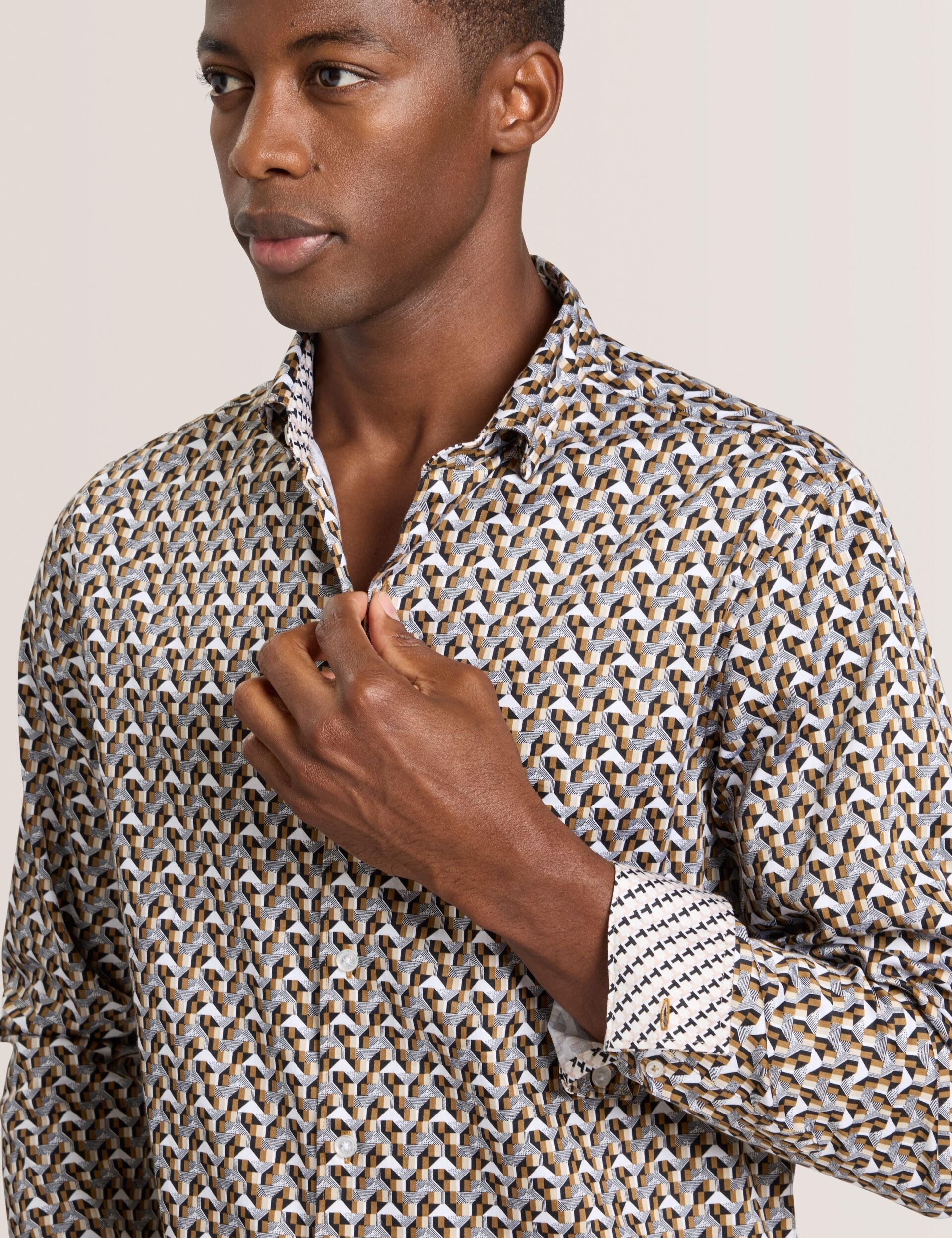 Men SOREN - Long Sleeve Archie Print Shirt - Ted Baker