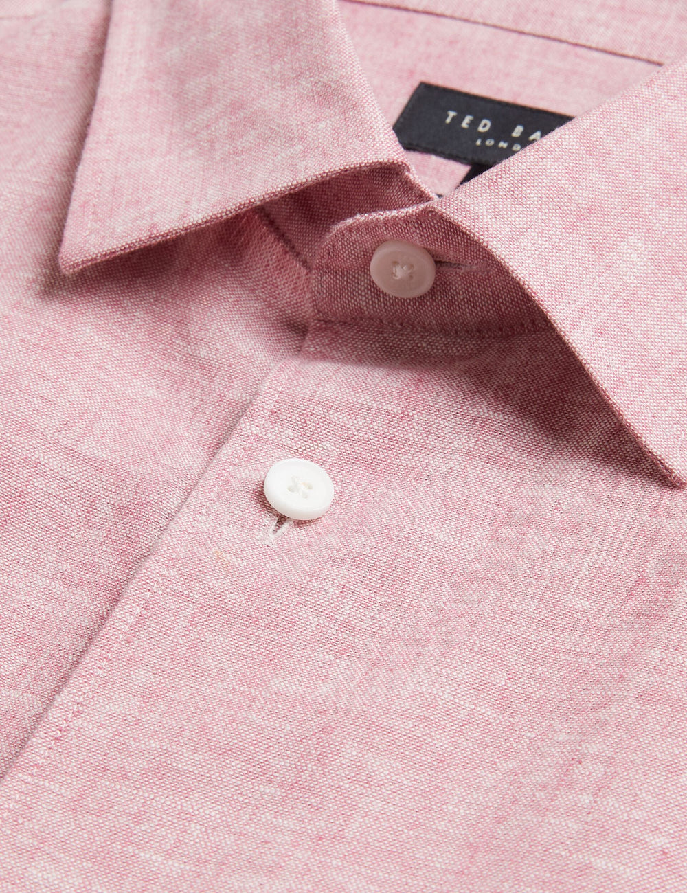 Men NAIRES Linen Blend Slim Short Sleeve Shirt - Ted Baker