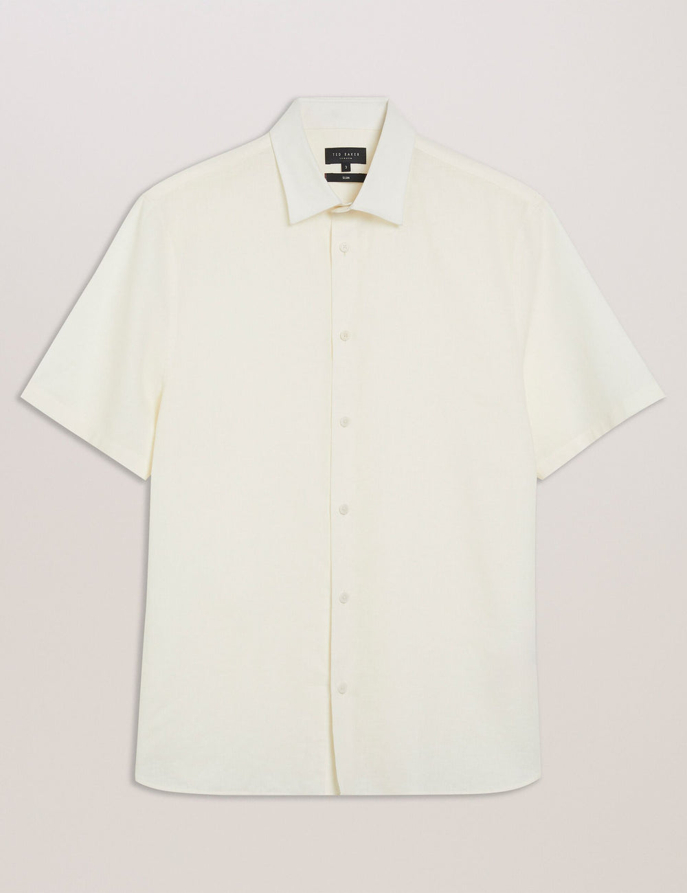 Men NAIRES Linen Blend Slim Short Sleeve Shirt - Ted Baker