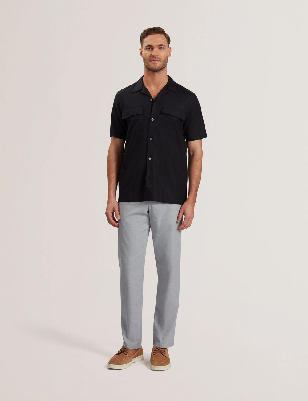 Men WHETHER - Short Sleeve Regular Fit Double Pocket Shirt - Ted Baker