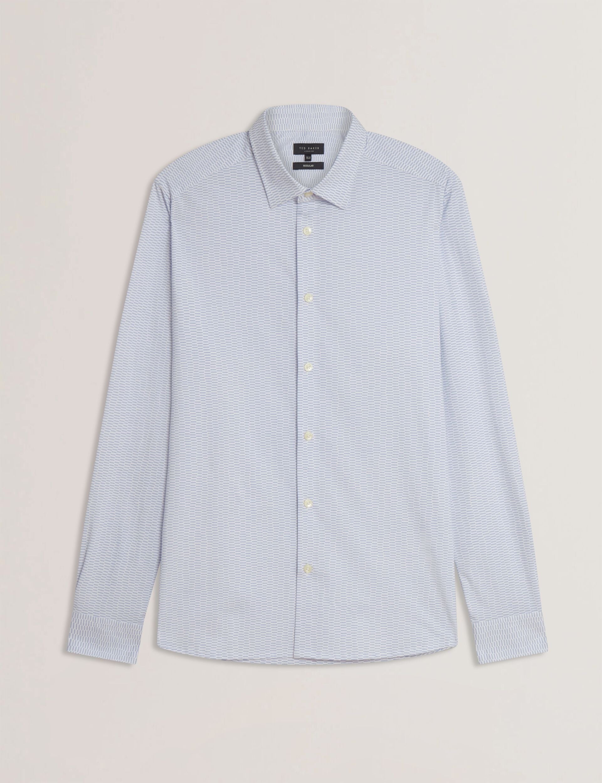 Men WAVEY - Long Sleeve Geo Print Shirt - Ted Baker