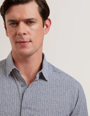 Men WAVEY - Long Sleeve Geo Print Shirt - Ted Baker
