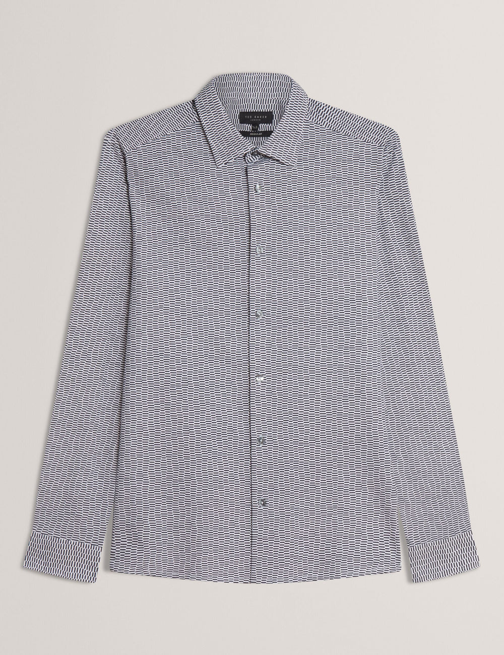 Men WAVEY - Long Sleeve Geo Print Shirt - Ted Baker