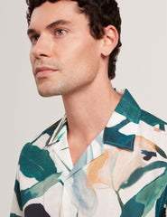 Men ROGNSKI - Relaxed Floral Short Sleeve Linen Shirt - Ted Baker