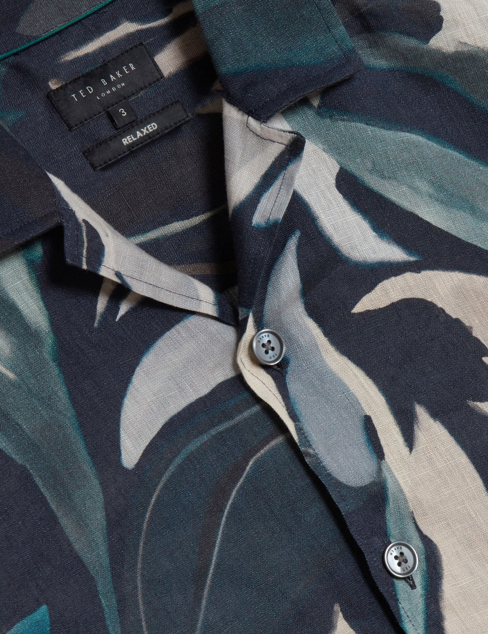 Men ROGNSKI - Relaxed Floral Short Sleeve Linen Shirt - Ted Baker