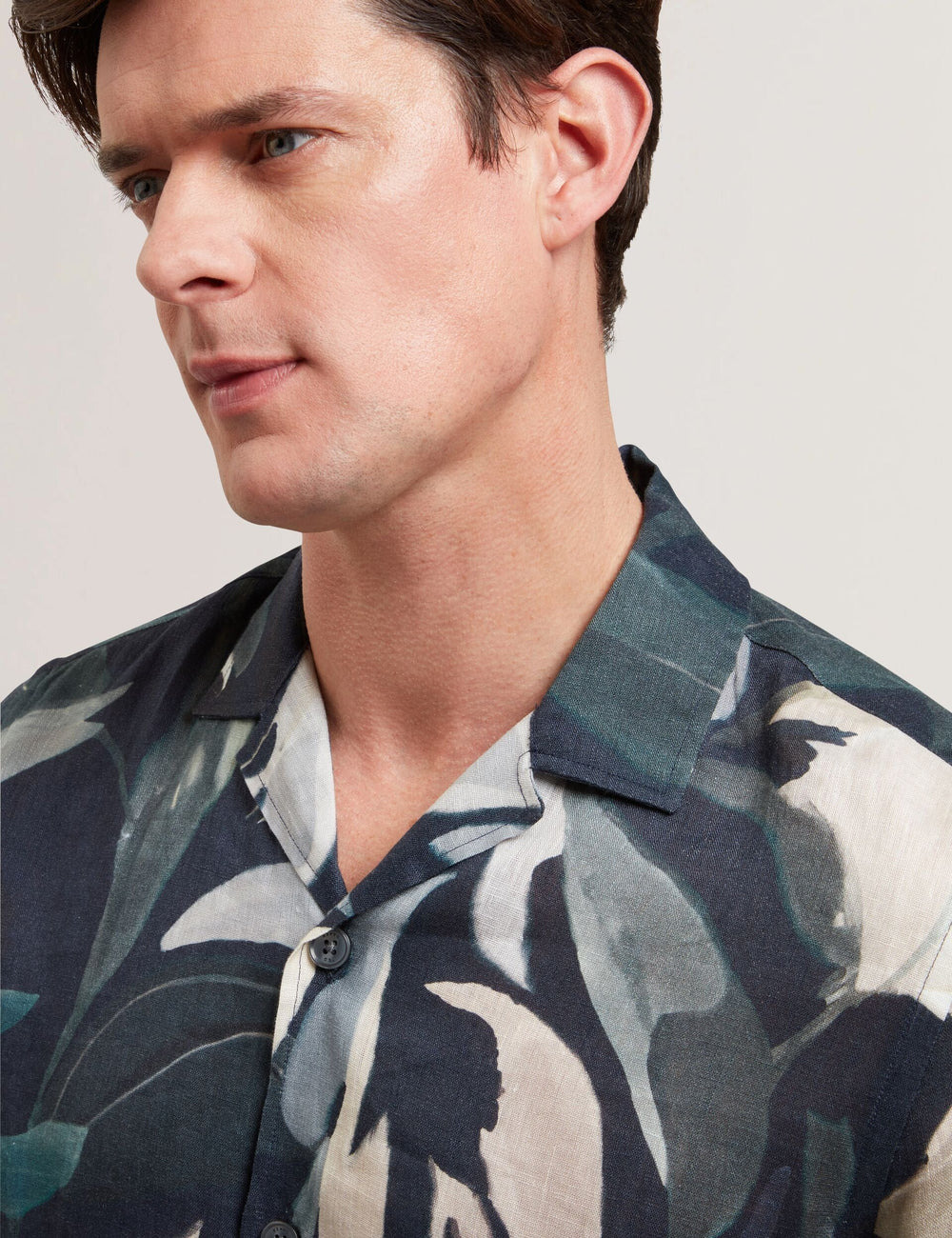 Men ROGNSKI - Relaxed Floral Short Sleeve Linen Shirt - Ted Baker