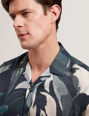 Men ROGNSKI - Relaxed Floral Short Sleeve Linen Shirt - Ted Baker