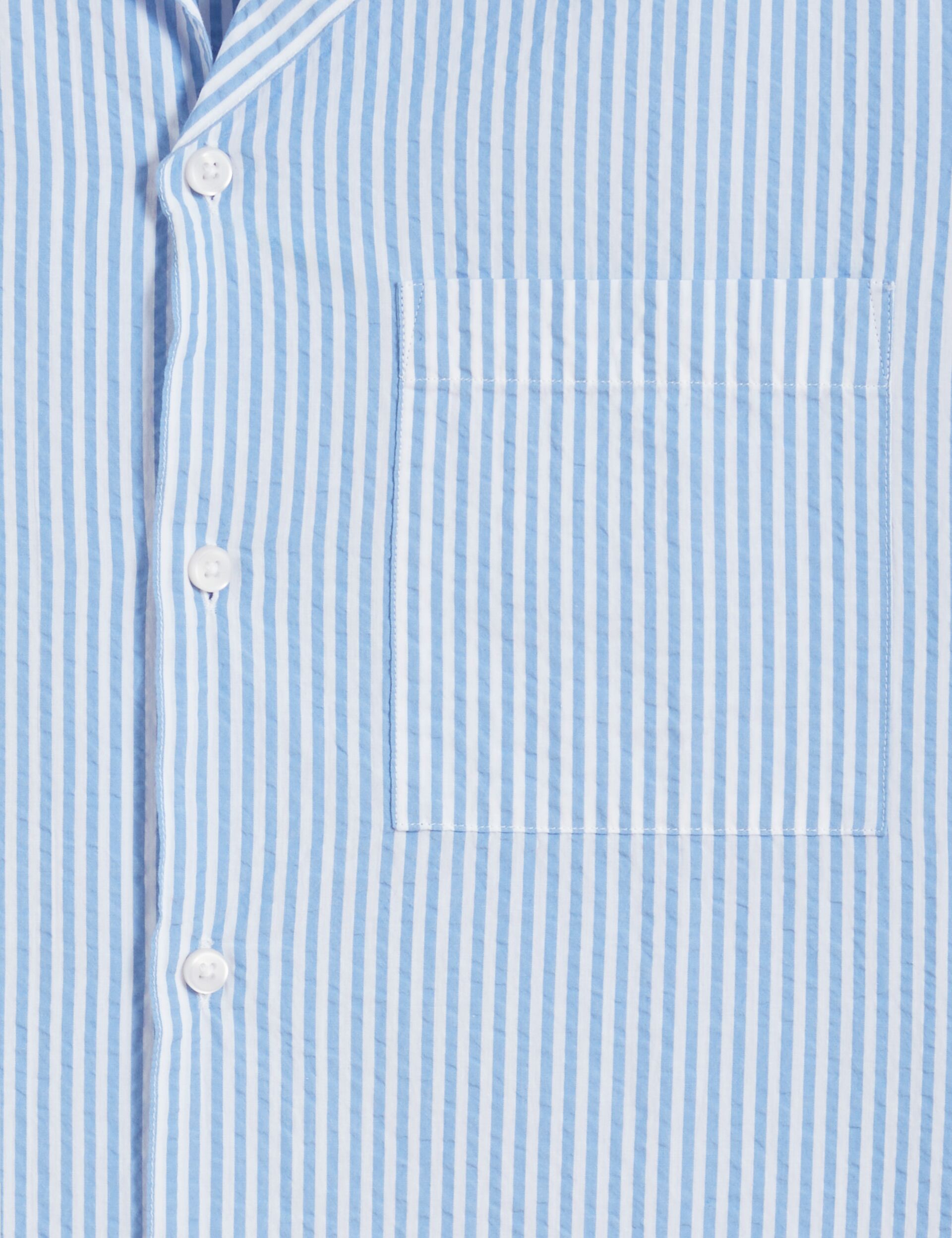 Men ELLYSON - Striped Seersucker Relaxed Cotton Shirt - Ted Baker