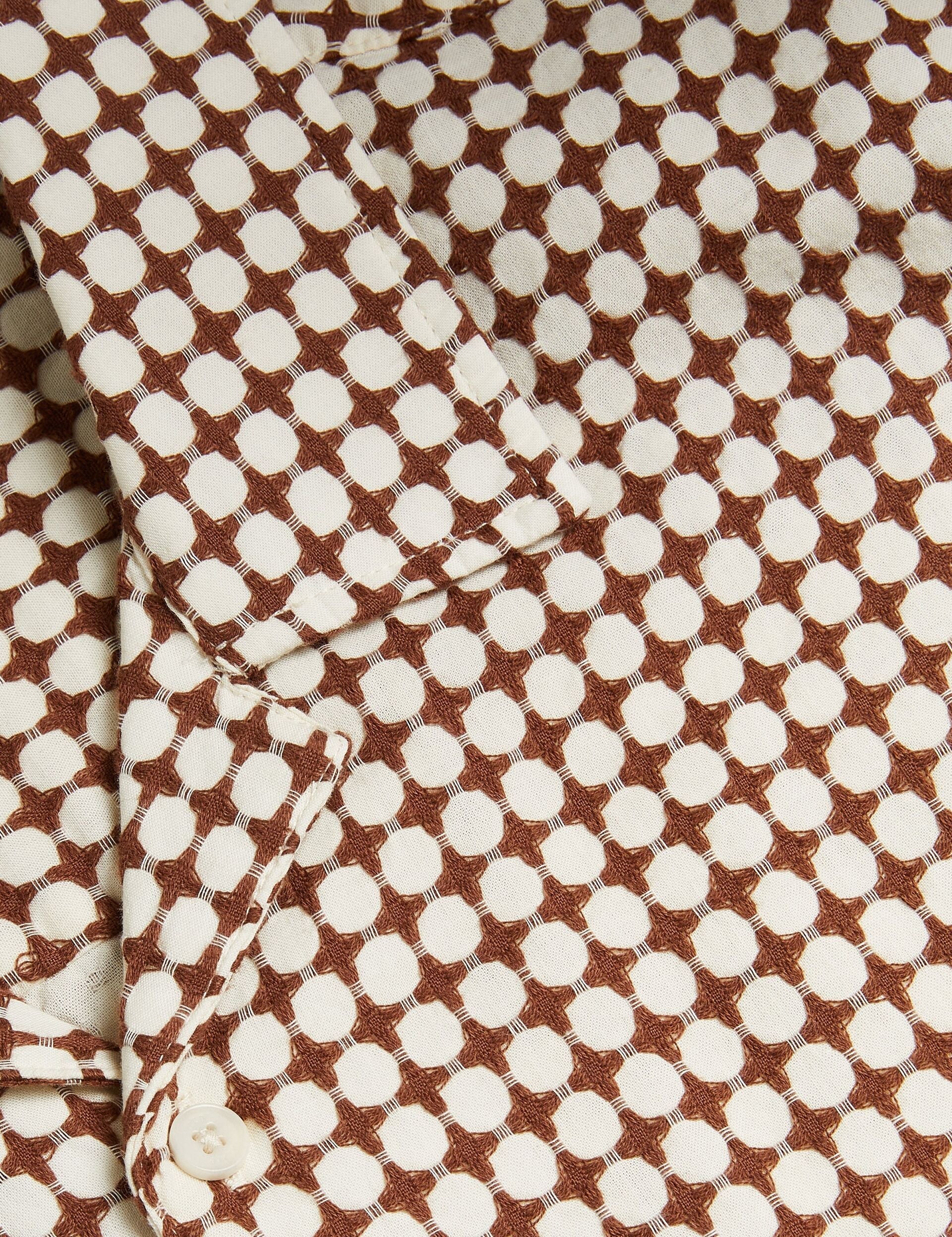 Men OISE - Textured Grid Cotton Short Sleeve Shirt - Ted Baker