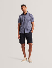 Men ALPHSO SS Regular Fit Geo Shirt - Ted Baker