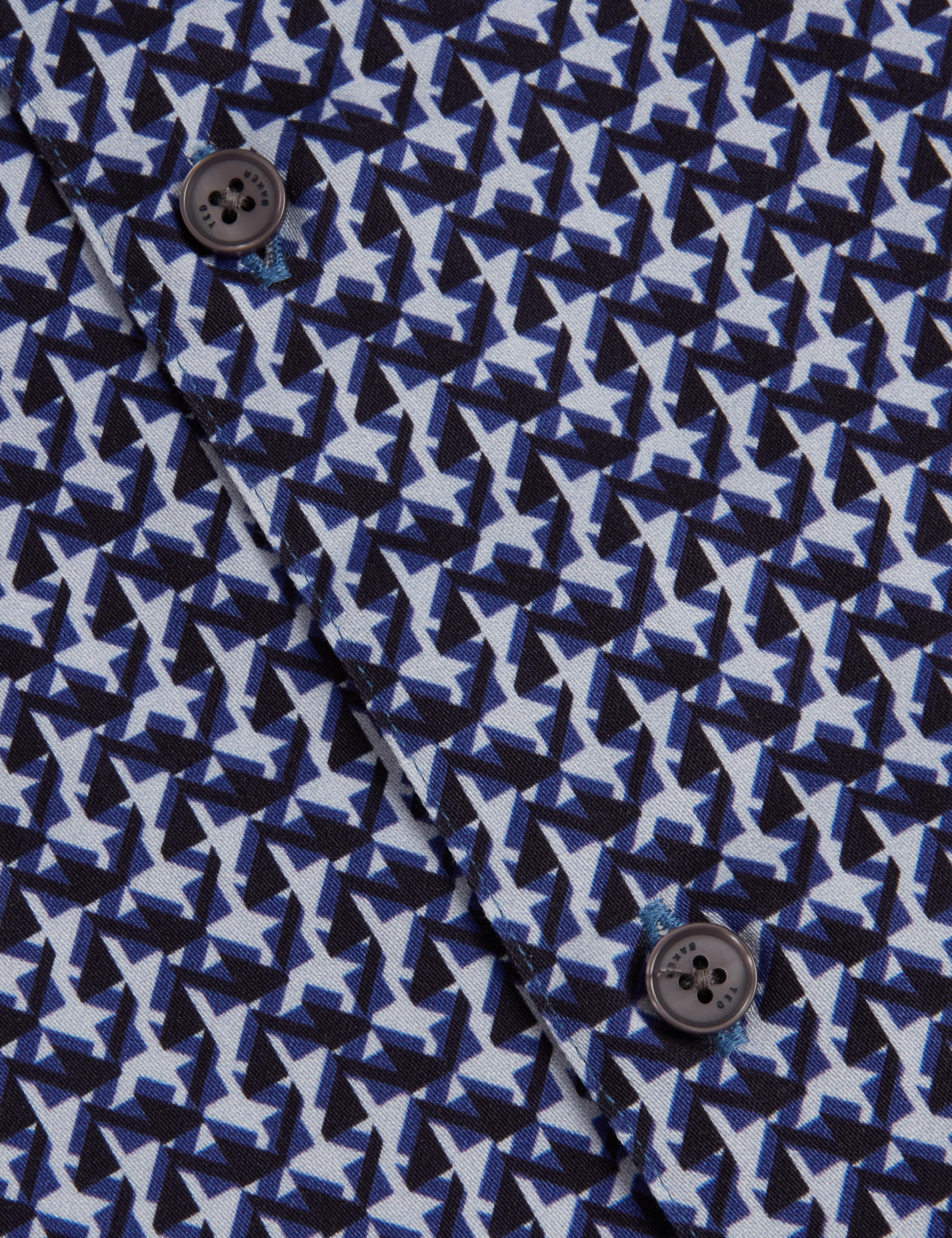 Men ALPHSO SS Regular Fit Geo Shirt - Ted Baker