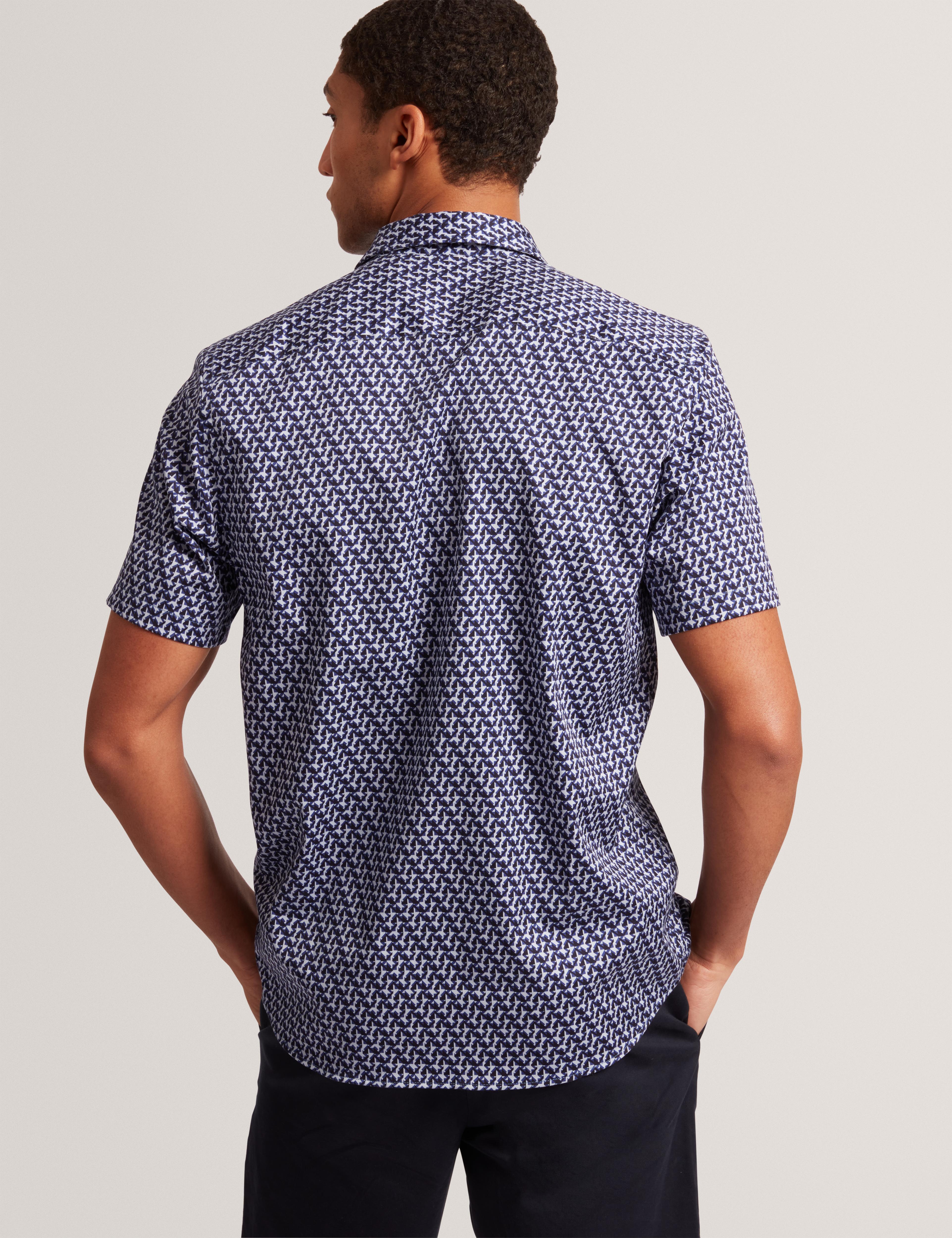 Men ALPHSO SS Regular Fit Geo Shirt - Ted Baker