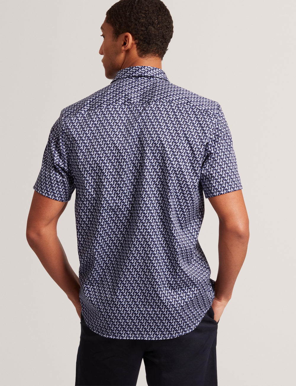 Men ALPHSO SS Regular Fit Geo Shirt - Ted Baker