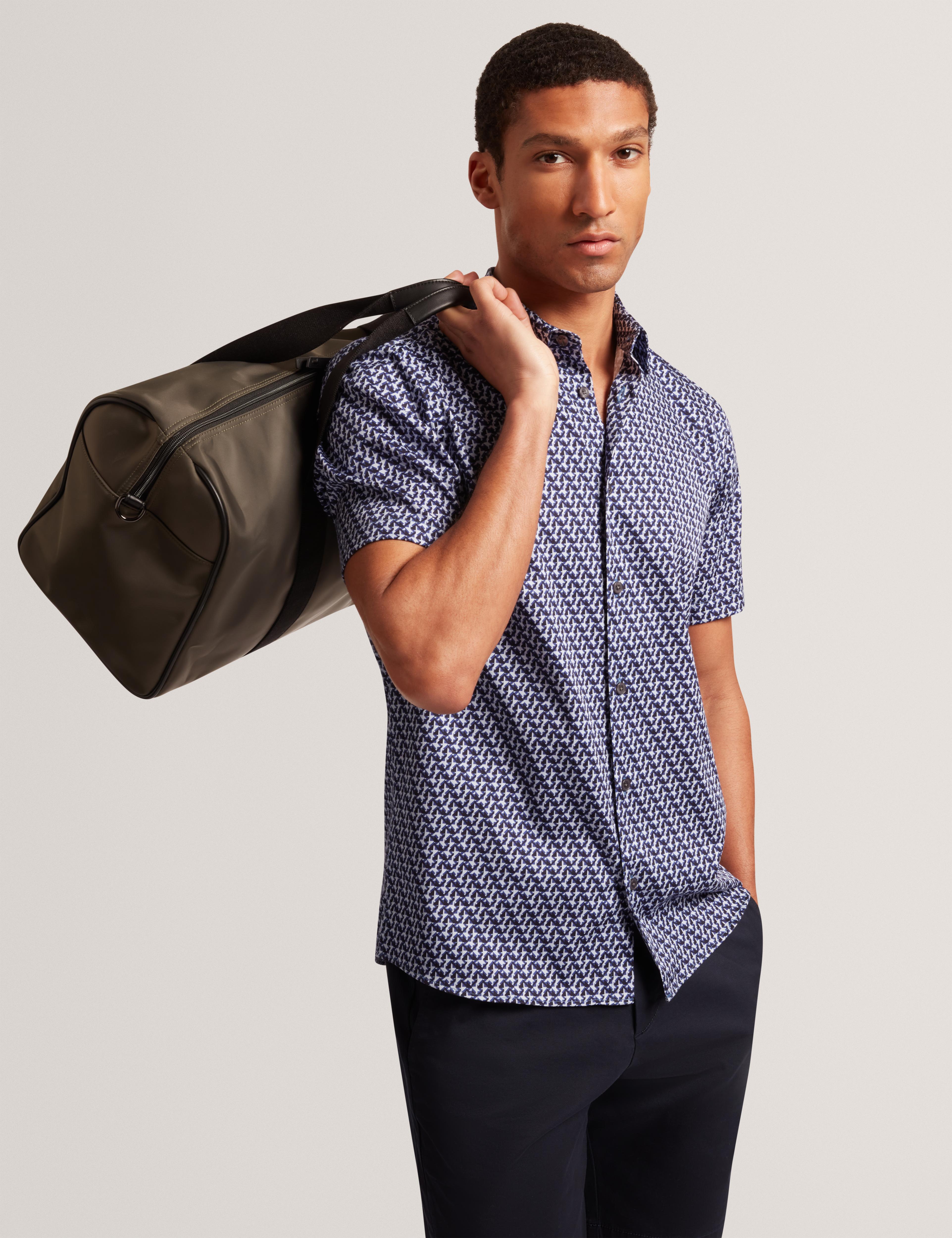 Men ALPHSO SS Regular Fit Geo Shirt - Ted Baker