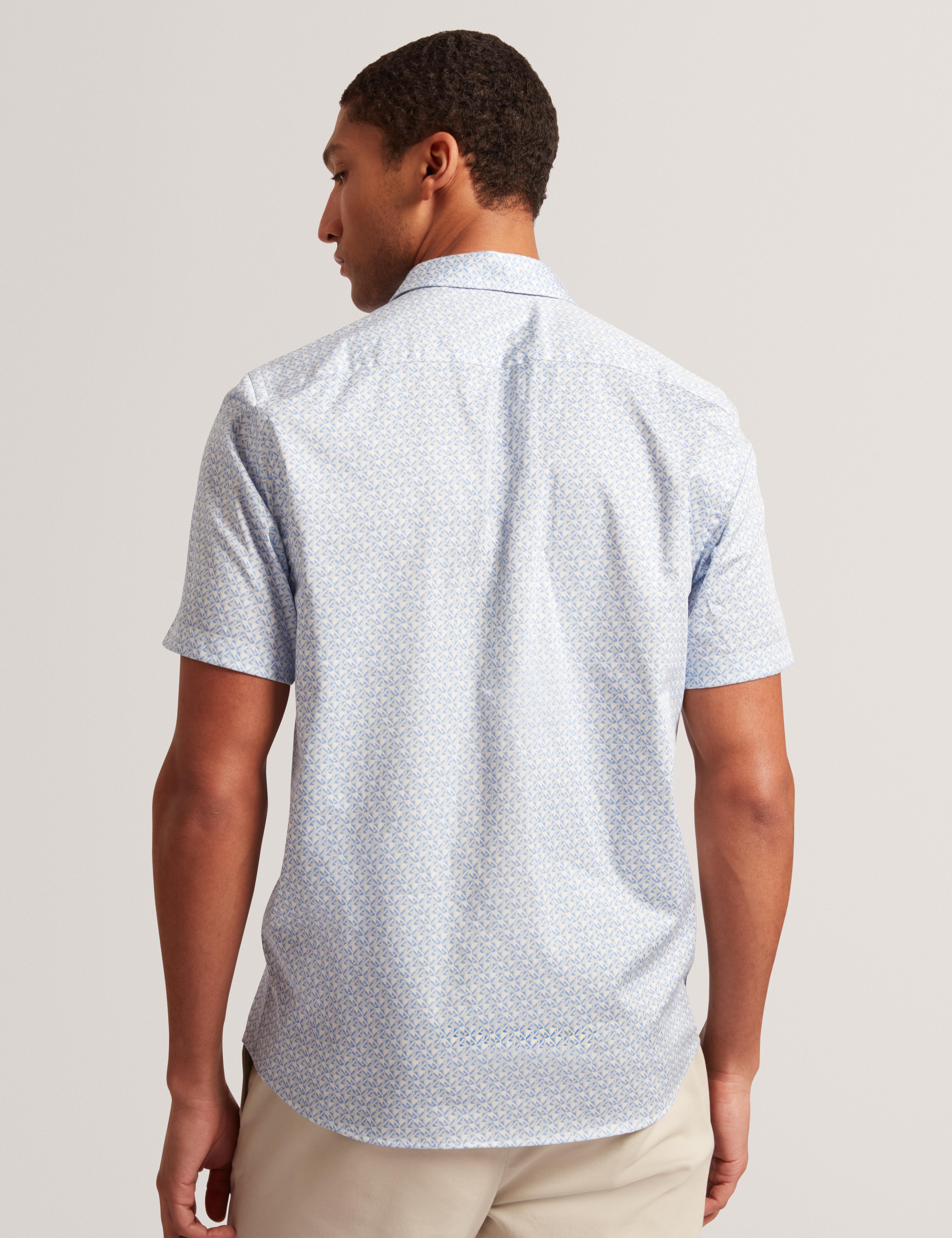 Men ALPHSO - SS Regular Fit Geo Shirt - Ted Baker