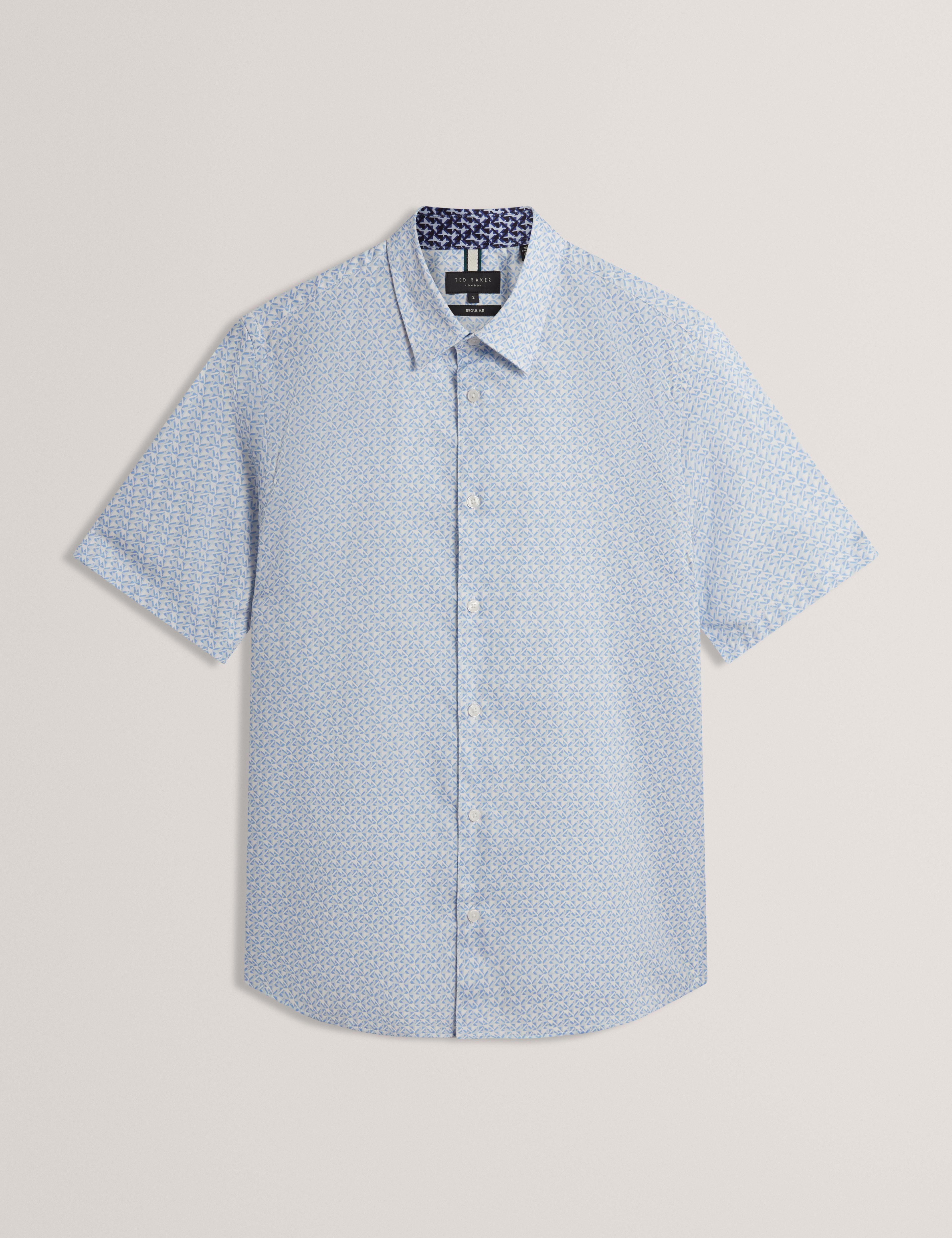 Men ALPHSO - SS Regular Fit Geo Shirt - Ted Baker