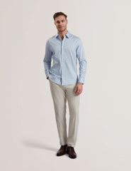 Men ALPHAIS - Regular Fit Geometric Pure Cotton Shirt - Ted Baker