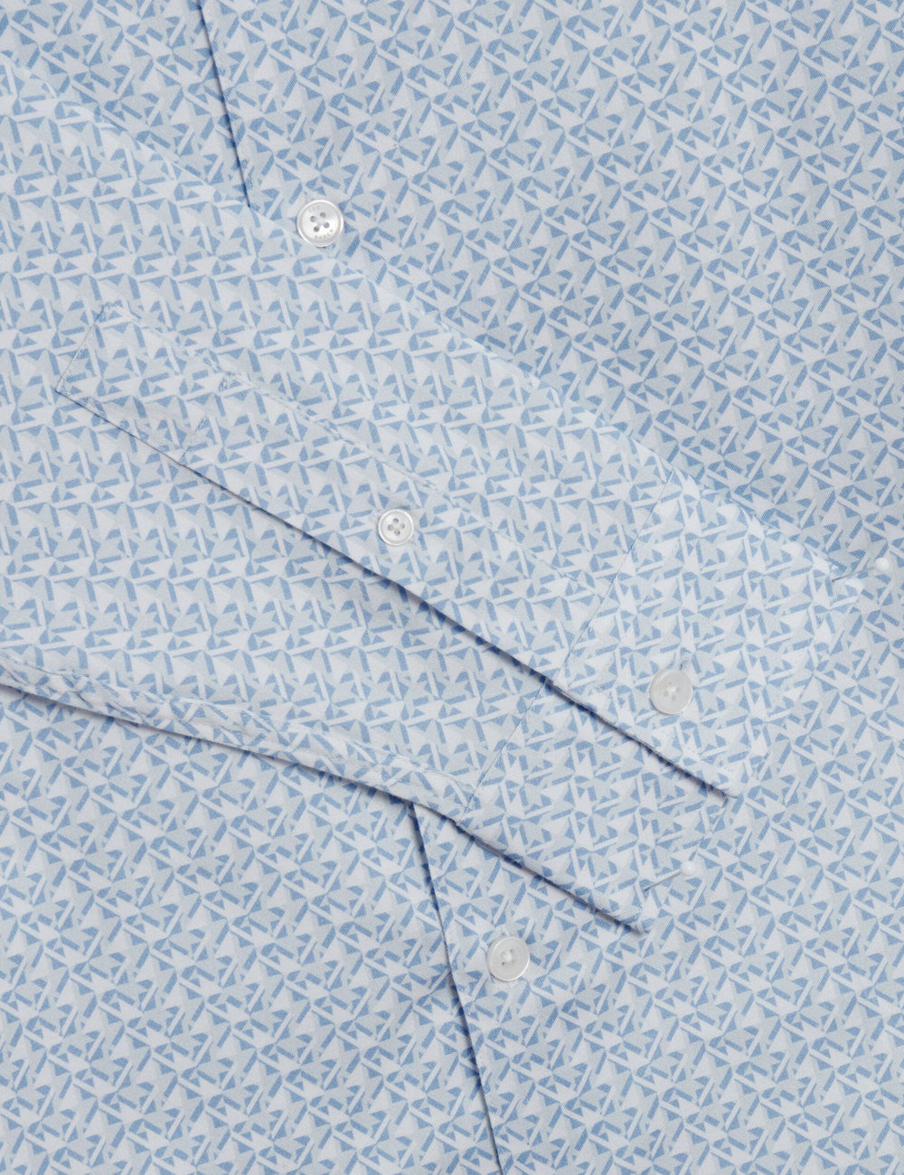 Men ALPHAIS - Regular Fit Geometric Pure Cotton Shirt - Ted Baker