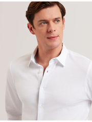 Men LUCKEY - Long Sleeve Pique Cotton Jersey Shirt - Ted Baker
