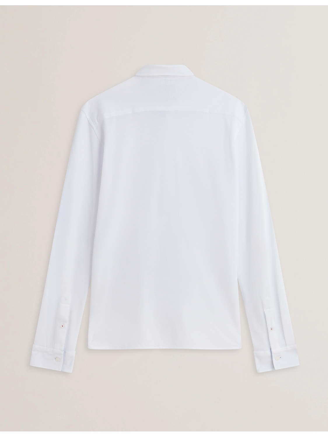 Men LUCKEY - Long Sleeve Pique Cotton Jersey Shirt - Ted Baker