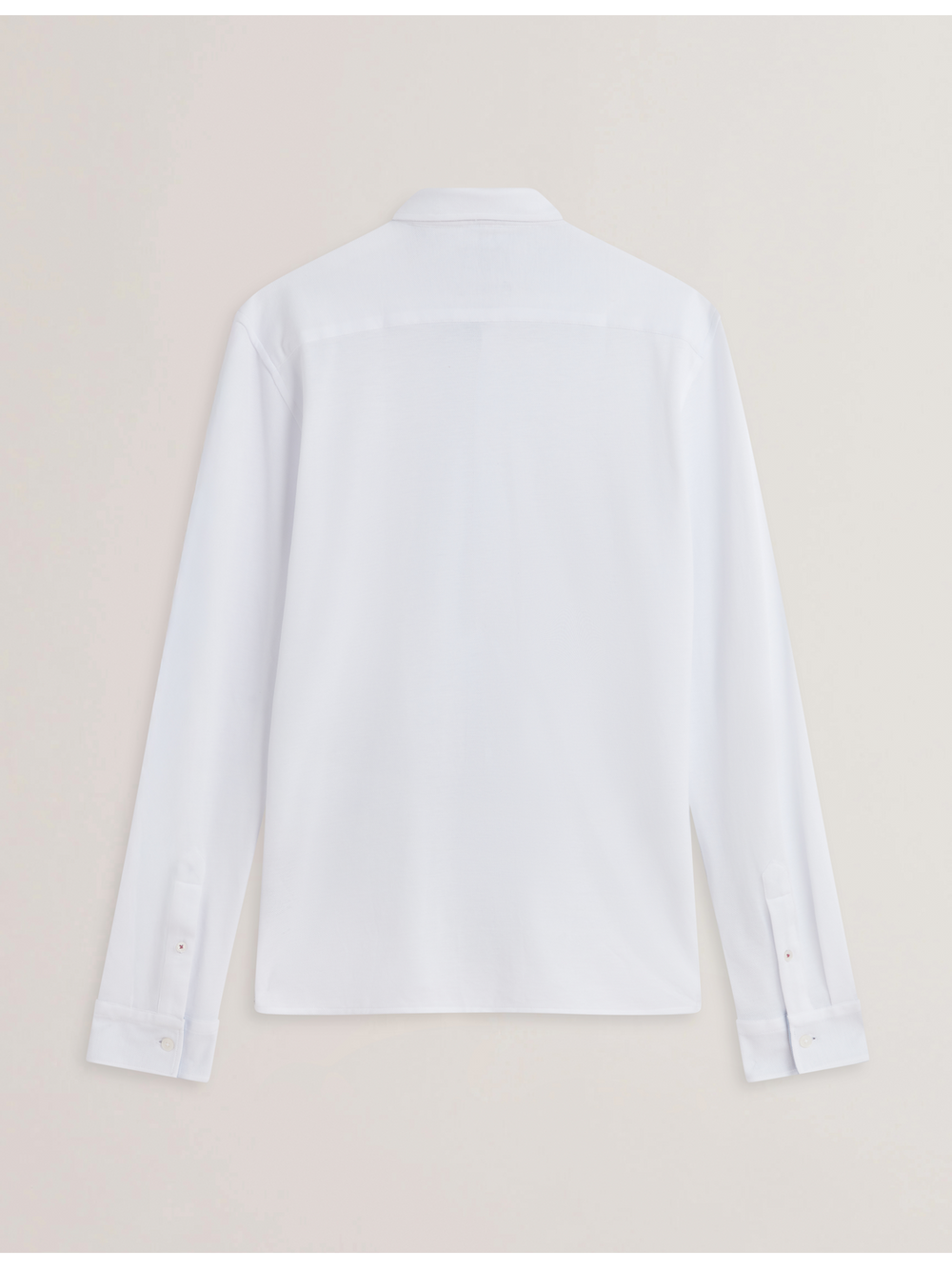 Men LUCKEY - Long Sleeve Pique Cotton Jersey Shirt - Ted Baker