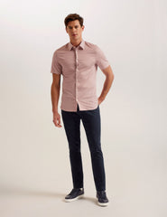 Men Lacesho - Short Sleeve Geo Printed Shirt - Ted Baker