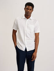 Men PALOMAS - Short Sleeve Textured Linen Cotton Shirt - Ted Baker