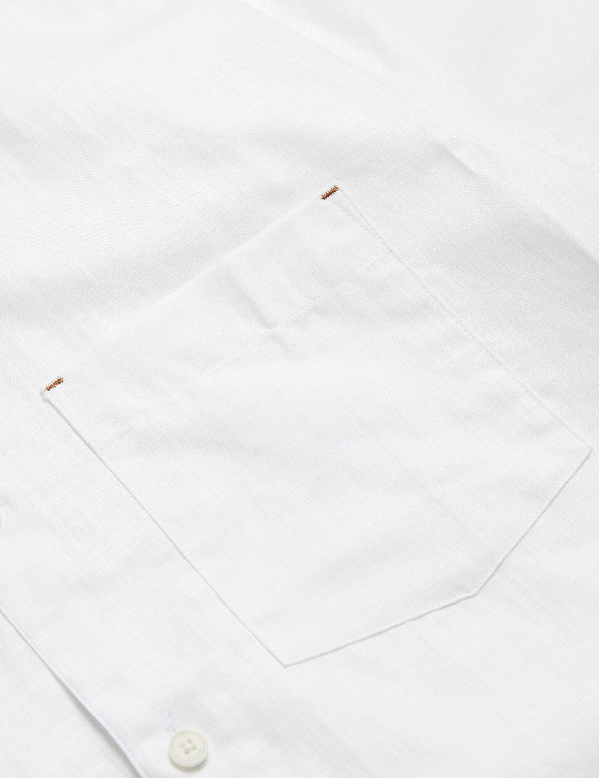 Men PALOMAS - Short Sleeve Textured Linen Cotton Shirt - Ted Baker