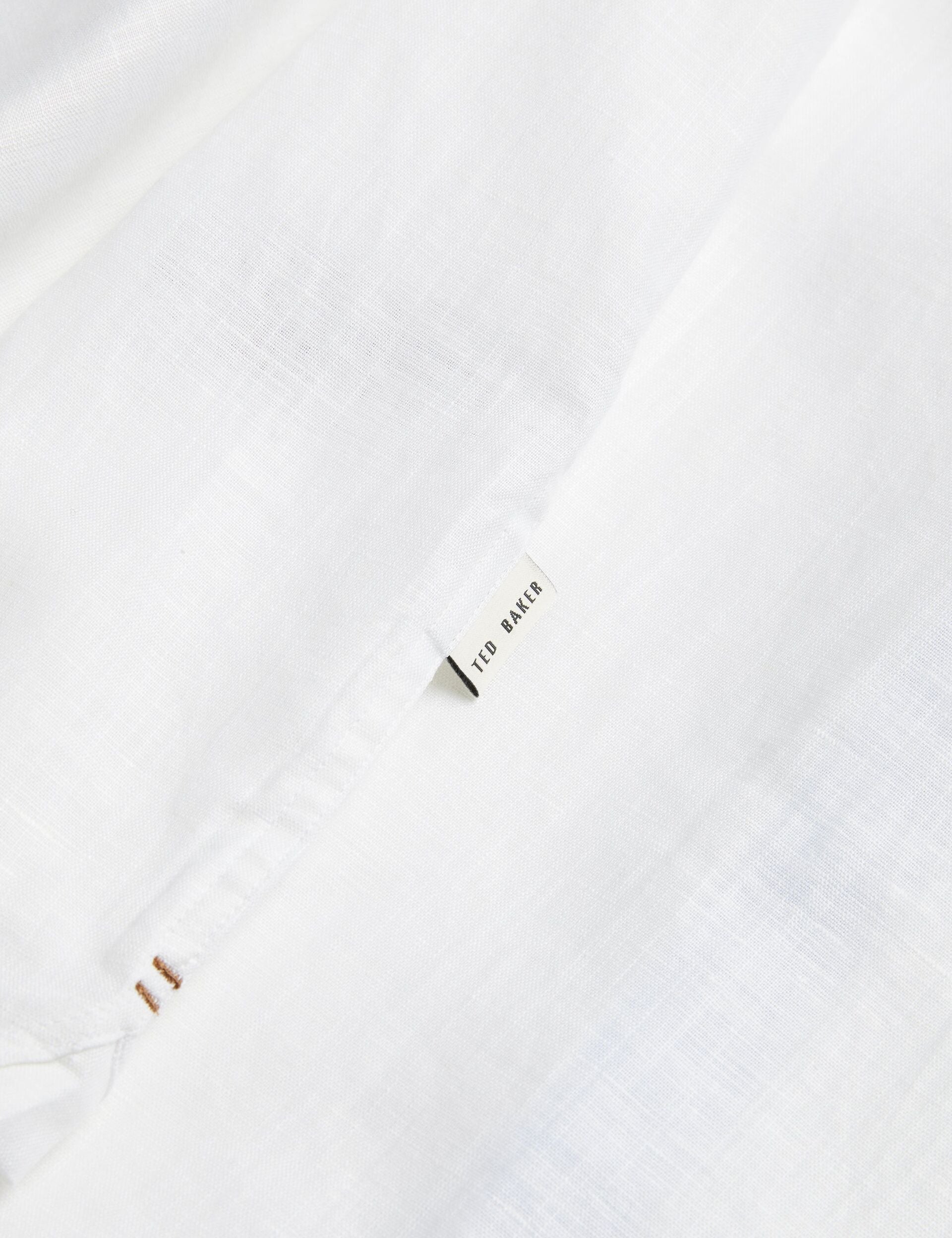 Men PALOMAS - Short Sleeve Textured Linen Cotton Shirt - Ted Baker