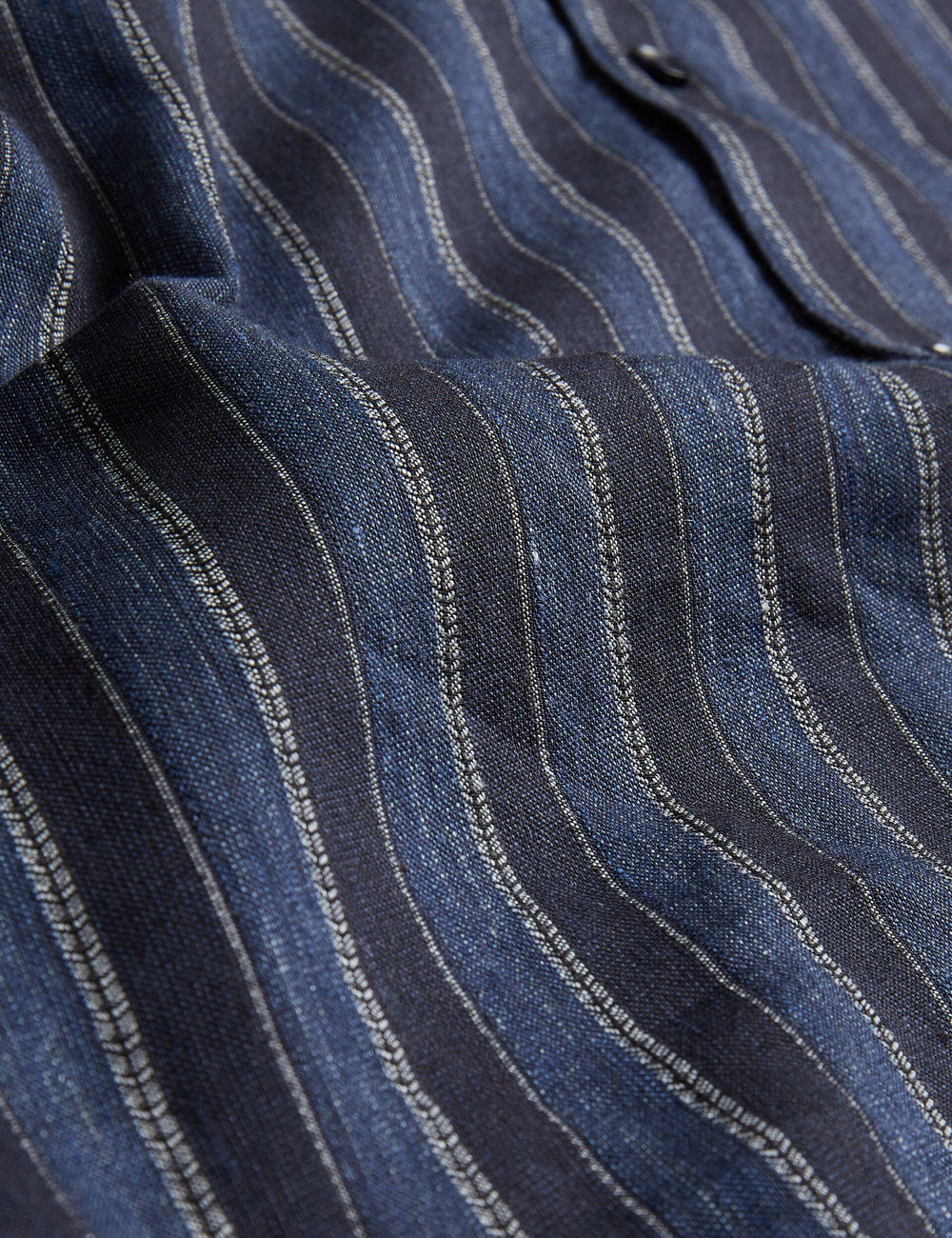 Men FRANCOI - Striped Cotton Linen Short Sleeve Shirt - Ted Baker