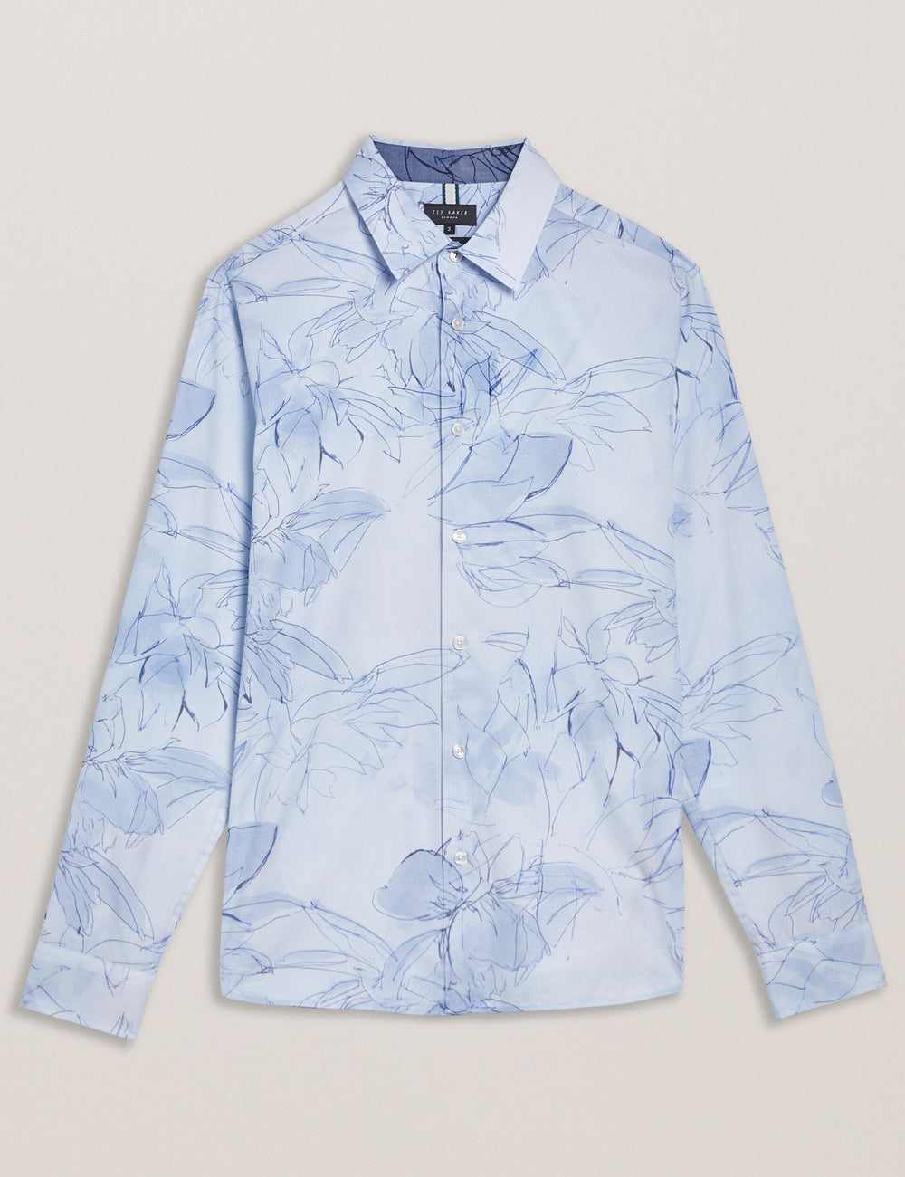 Men WALESBY - Sketched Floral Print Cotton Shirt - Ted Baker