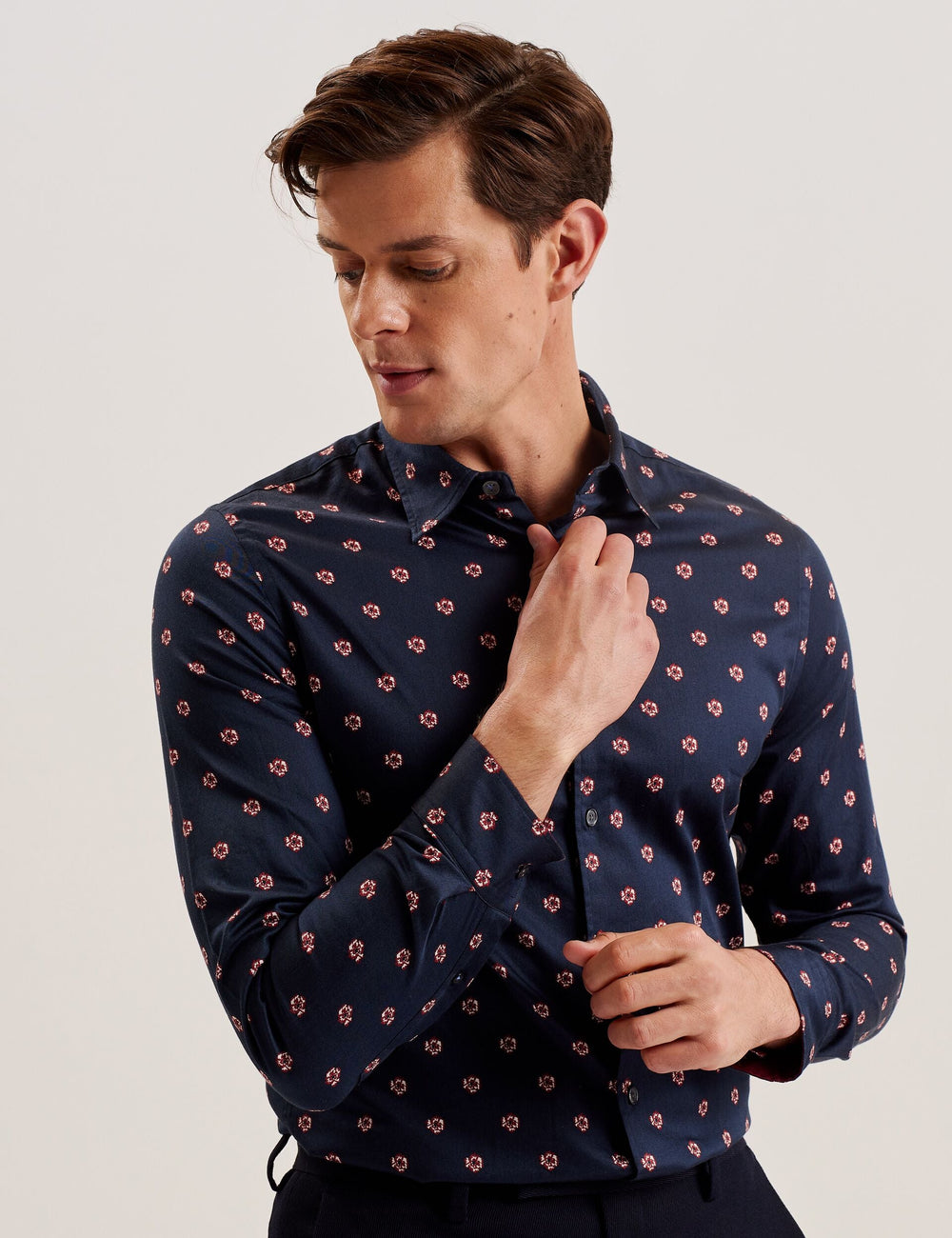 Men MIKCEAL - Floral Pattern Slim Fit Shirt - Ted Baker
