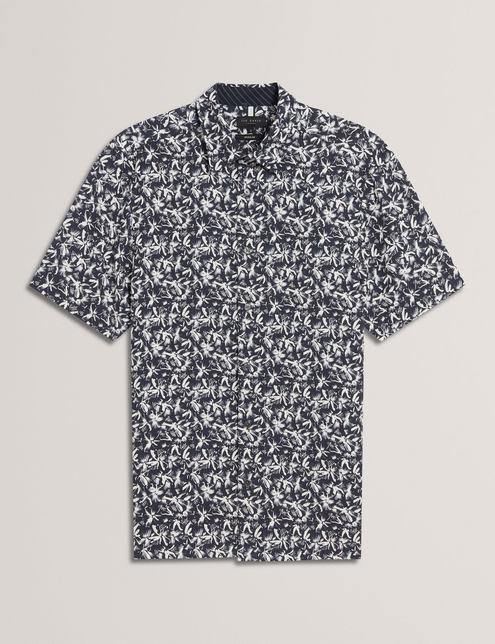 Men TAVARO - Short Sleeve Abstract Floral Print Shirt - Ted Baker