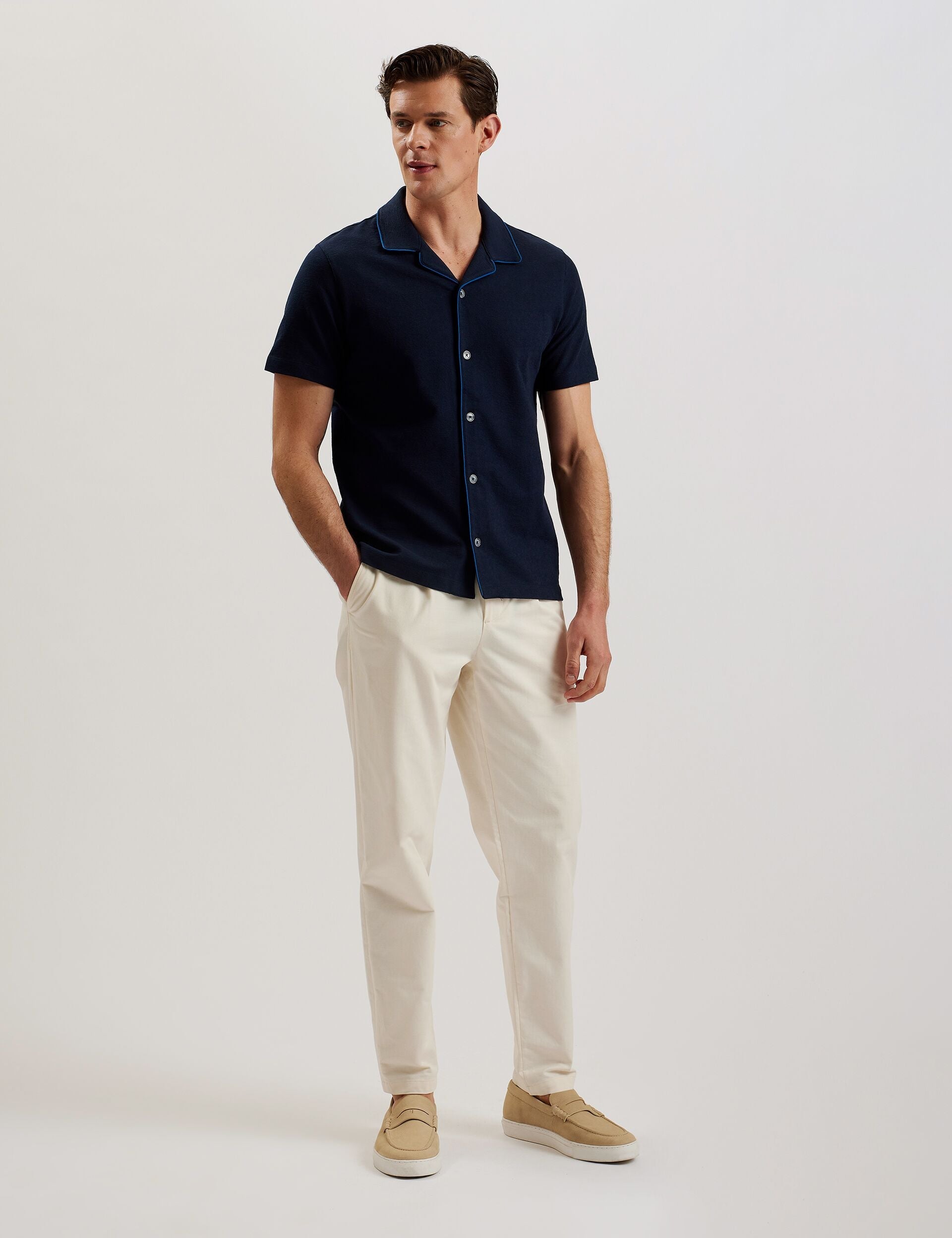 Men SELAR - SS Regular Button Through Shirt - Ted Baker