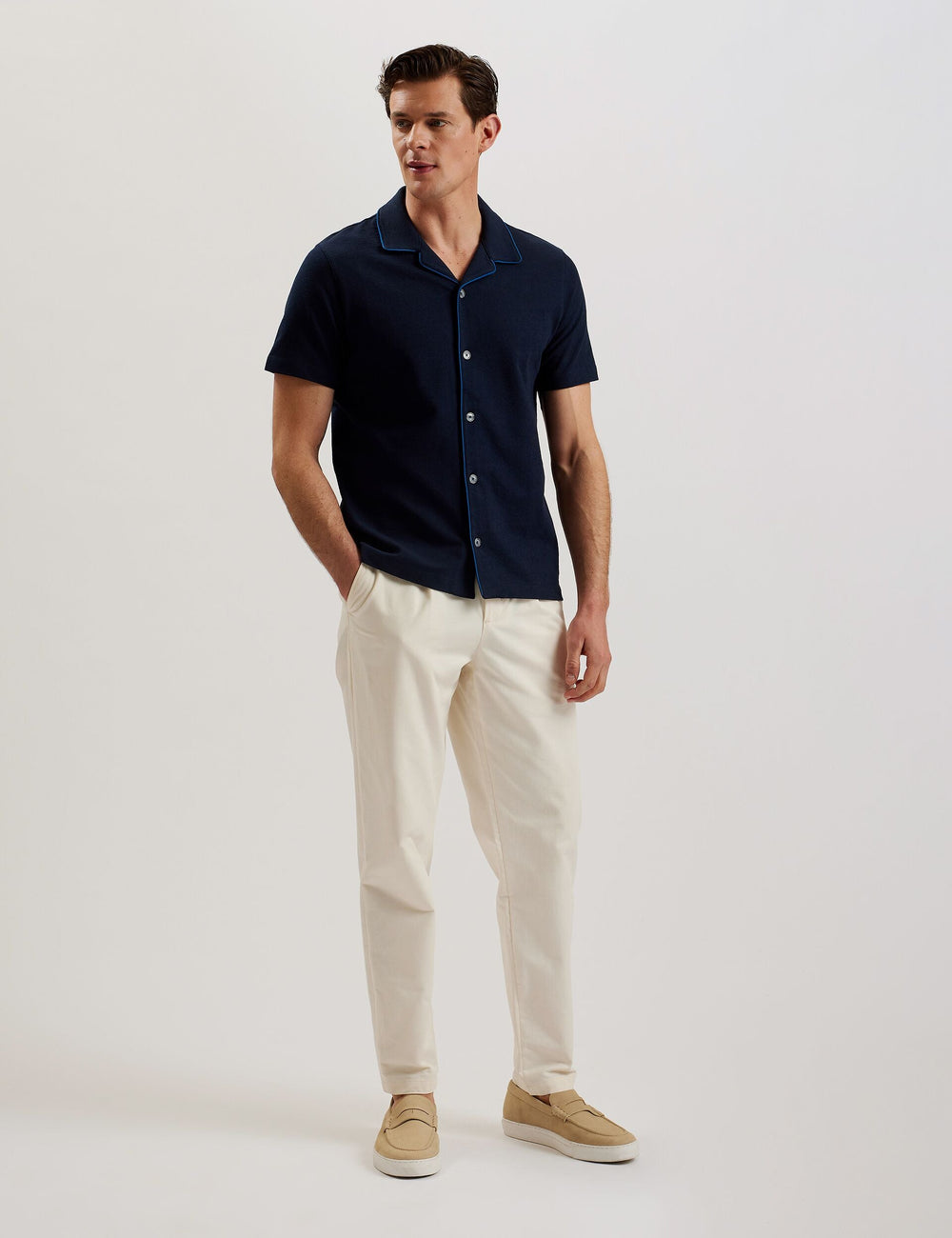 Men SELAR - SS Regular Button Through Shirt - Ted Baker